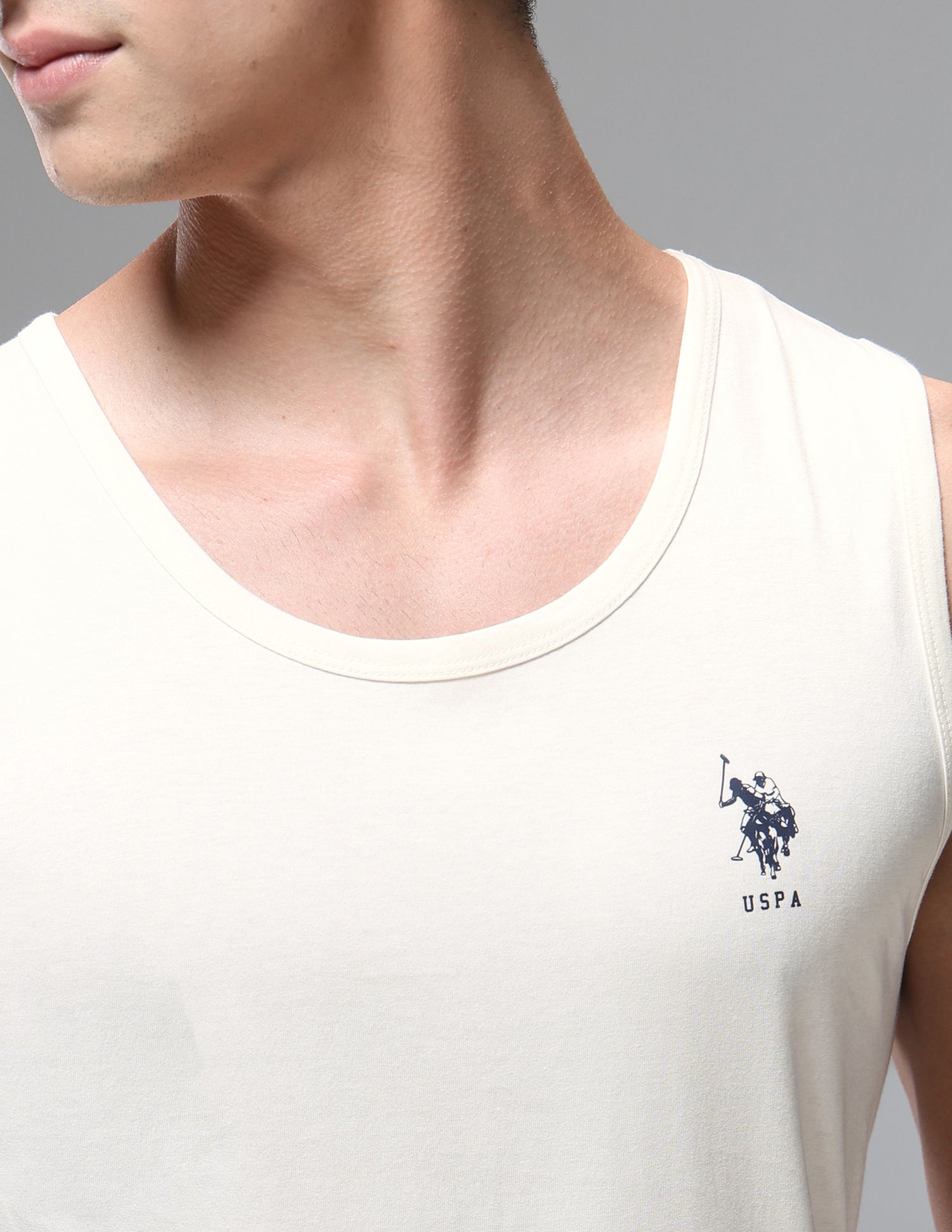 Anti Microbial Pure Cotton OEV08 Vest - Pack Of 2 Rust/Ivory - U.S. Polo Assn. India | Large
