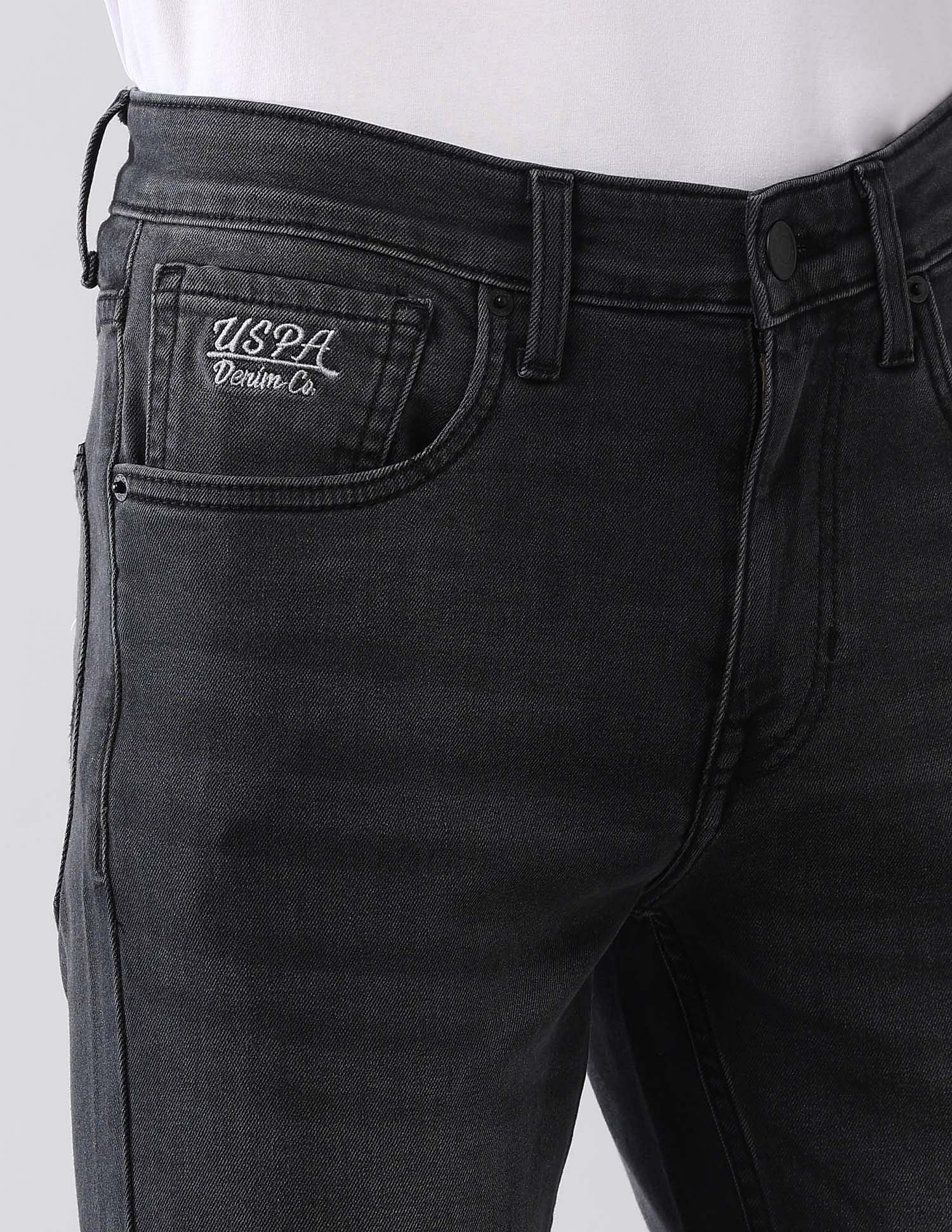 Regallo Skinny Fit Black Jeans Black - U.S. Polo Assn. India | Large