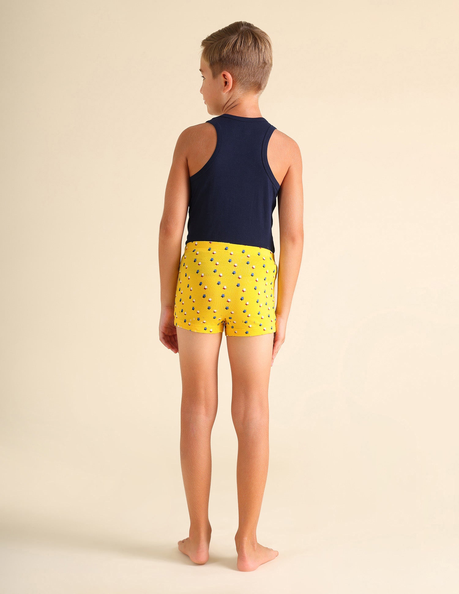 Brand Print EKT05 Trunks - Pack Of 2 Yellow and Navy - U.S. POLO ASSN. | Large
