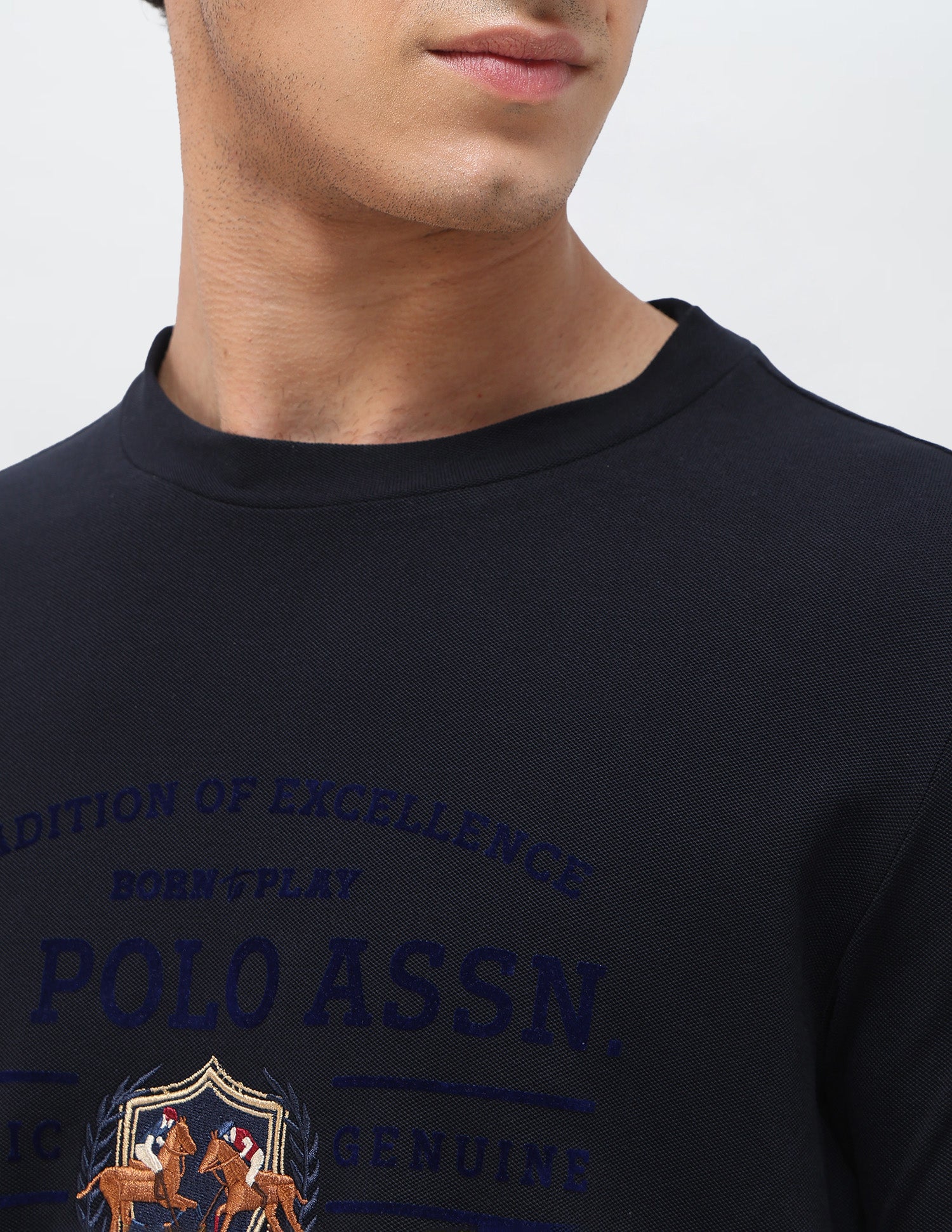 Graphic Brand Printed Slim Fit T-Shirt Navy - U.S. Polo Assn. India | Large