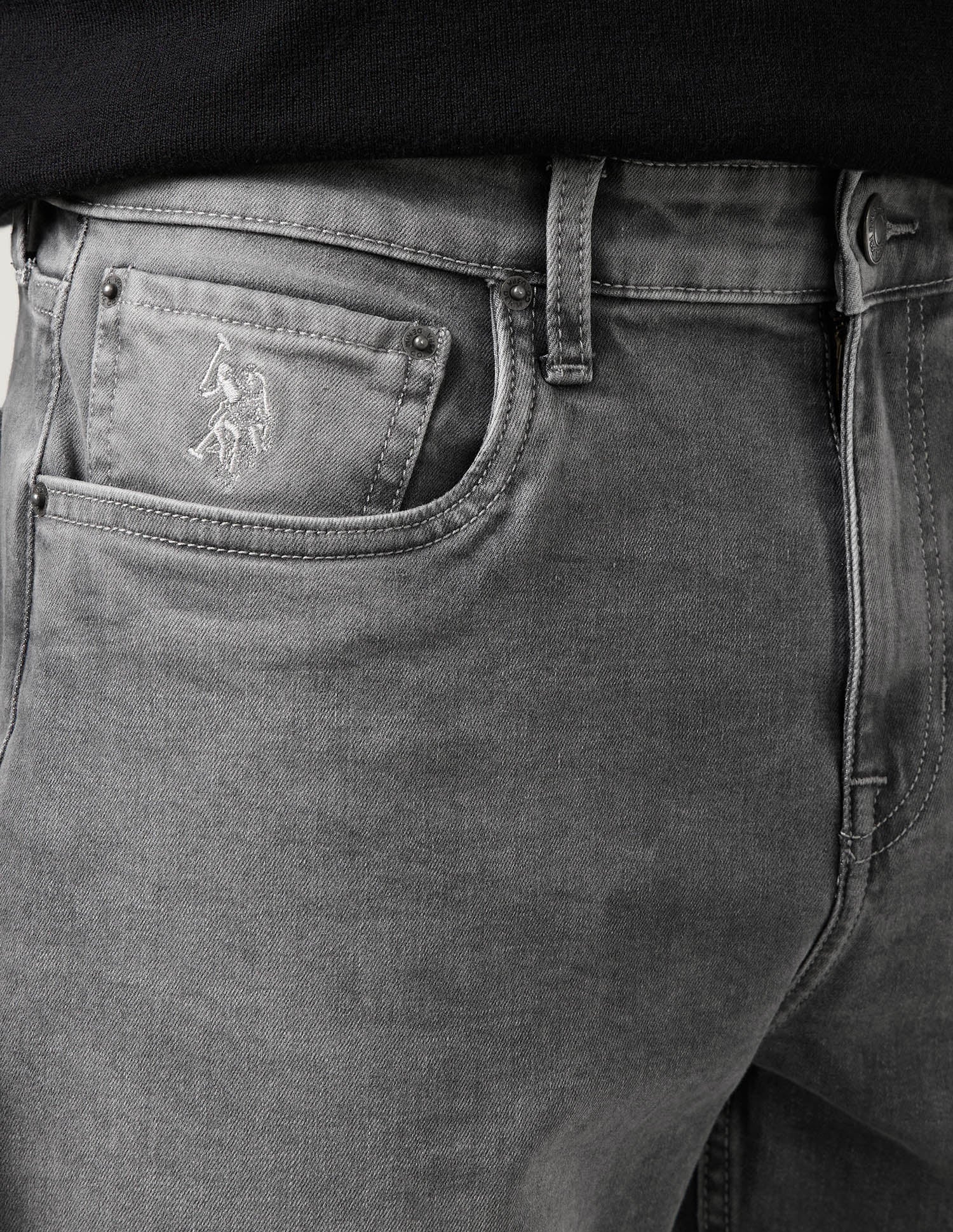 Shawn Relaxed Fit Grey Jeans Grey - U.S. Polo Assn. India | Large