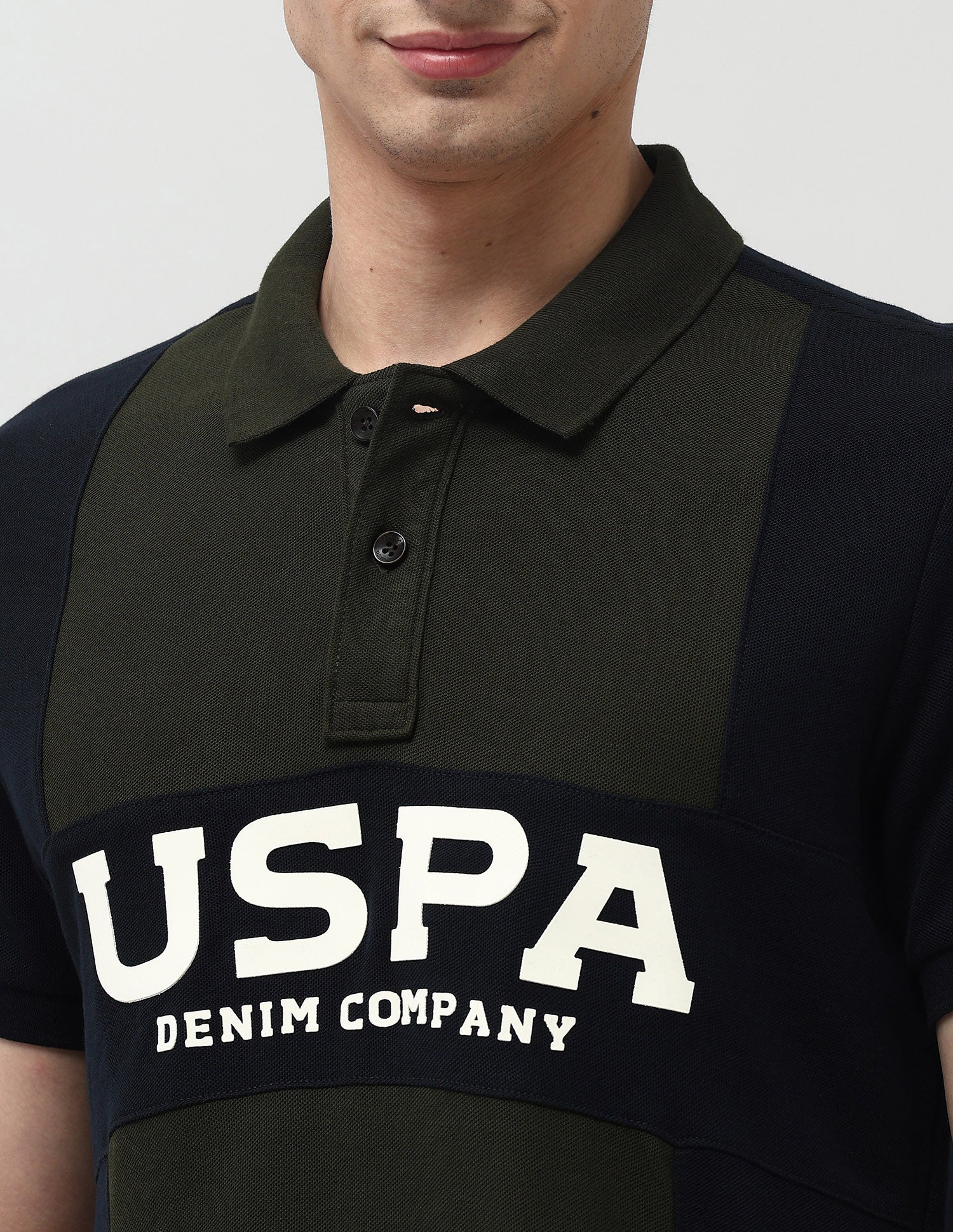 Colorblocked Regular Fit Polo Shirt Olive - U.S. POLO ASSN. | Large