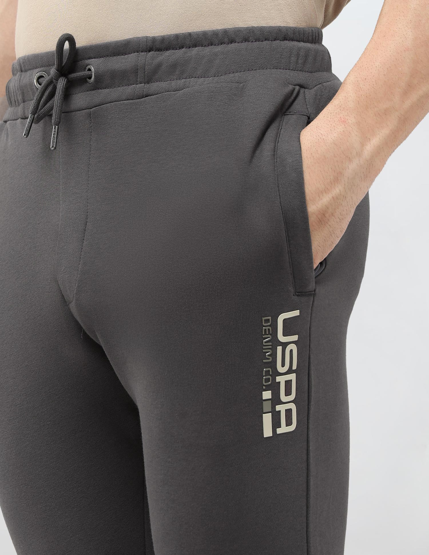 Heathered Regular Fit Track Pants Dark Grey - U.S. POLO ASSN. | Large