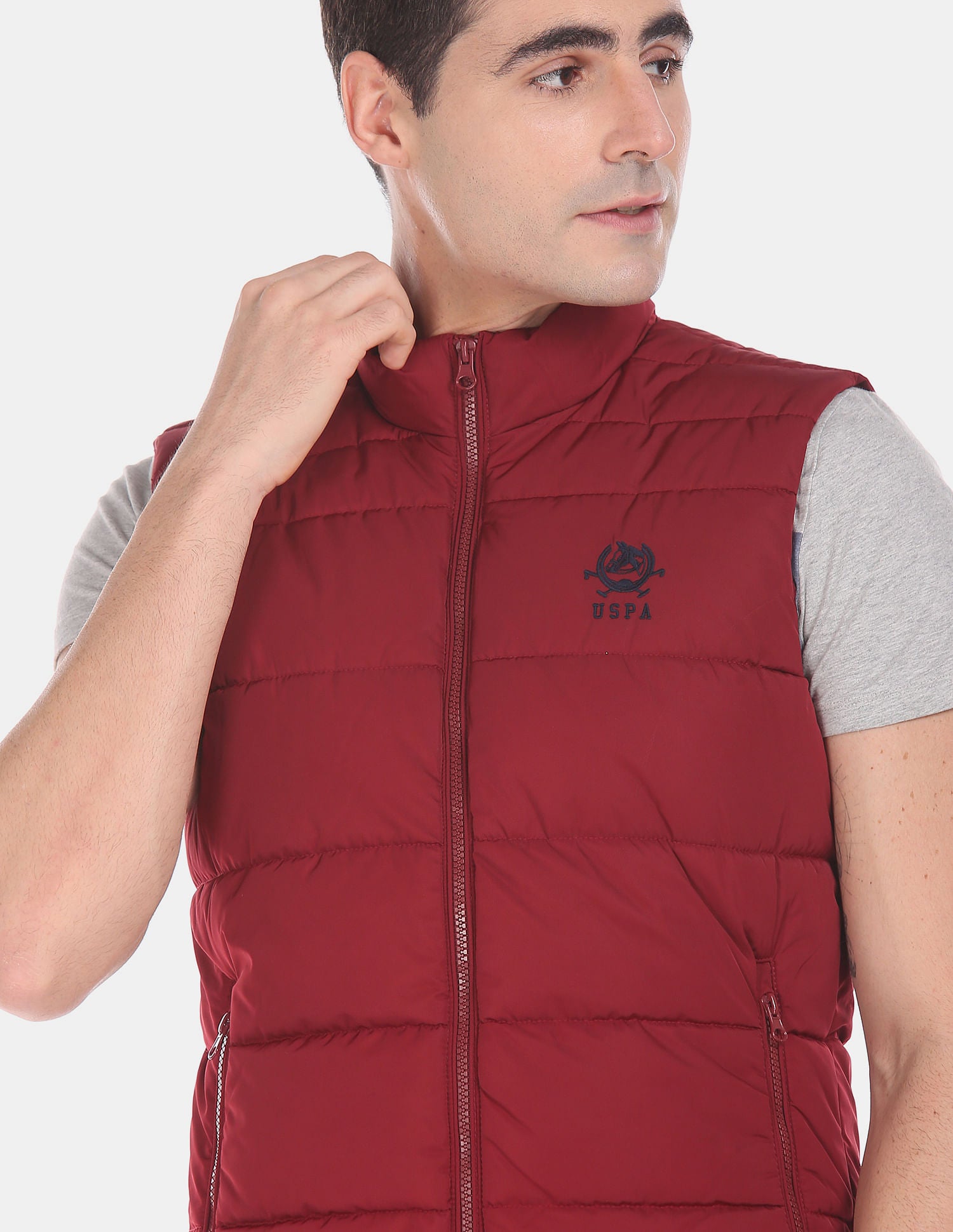 Sleeveless Quilted Gilet Jacket Red - U.S. POLO ASSN. | Large
