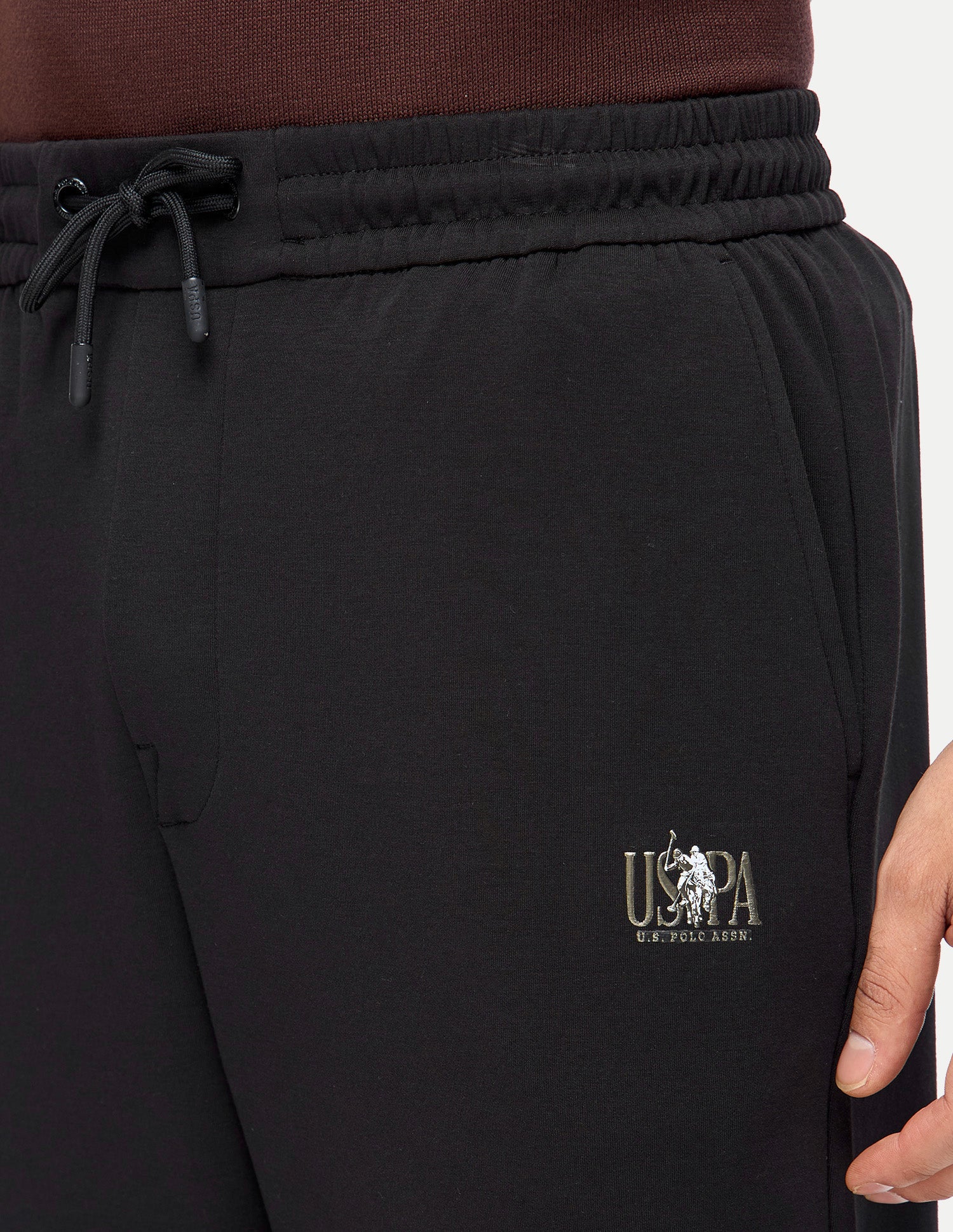 Mid Rise Regular Fit Track Pants Black - U.S. Polo Assn. India | Large