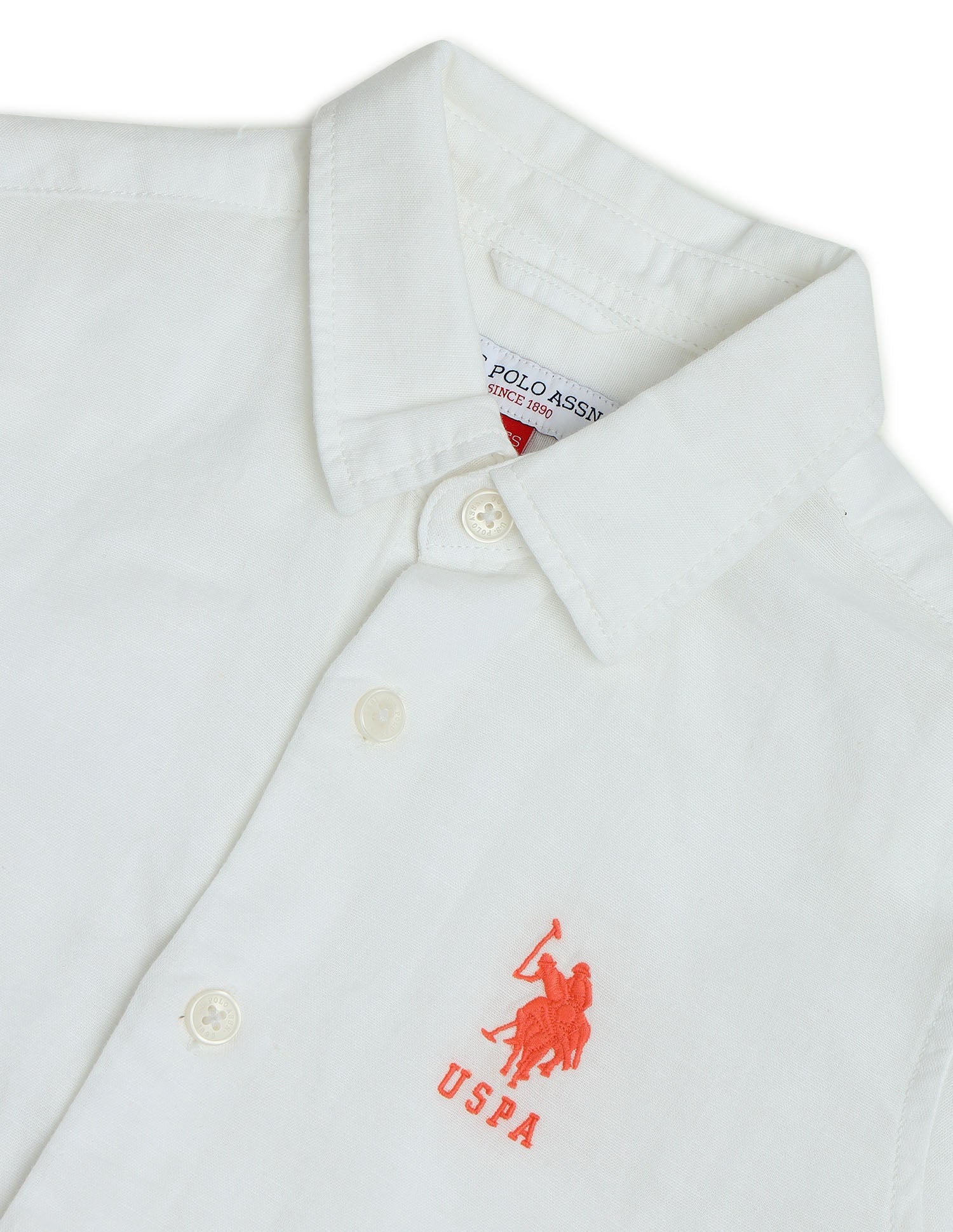 Boys Print Camp Shirt White - U.S. POLO ASSN. | Large