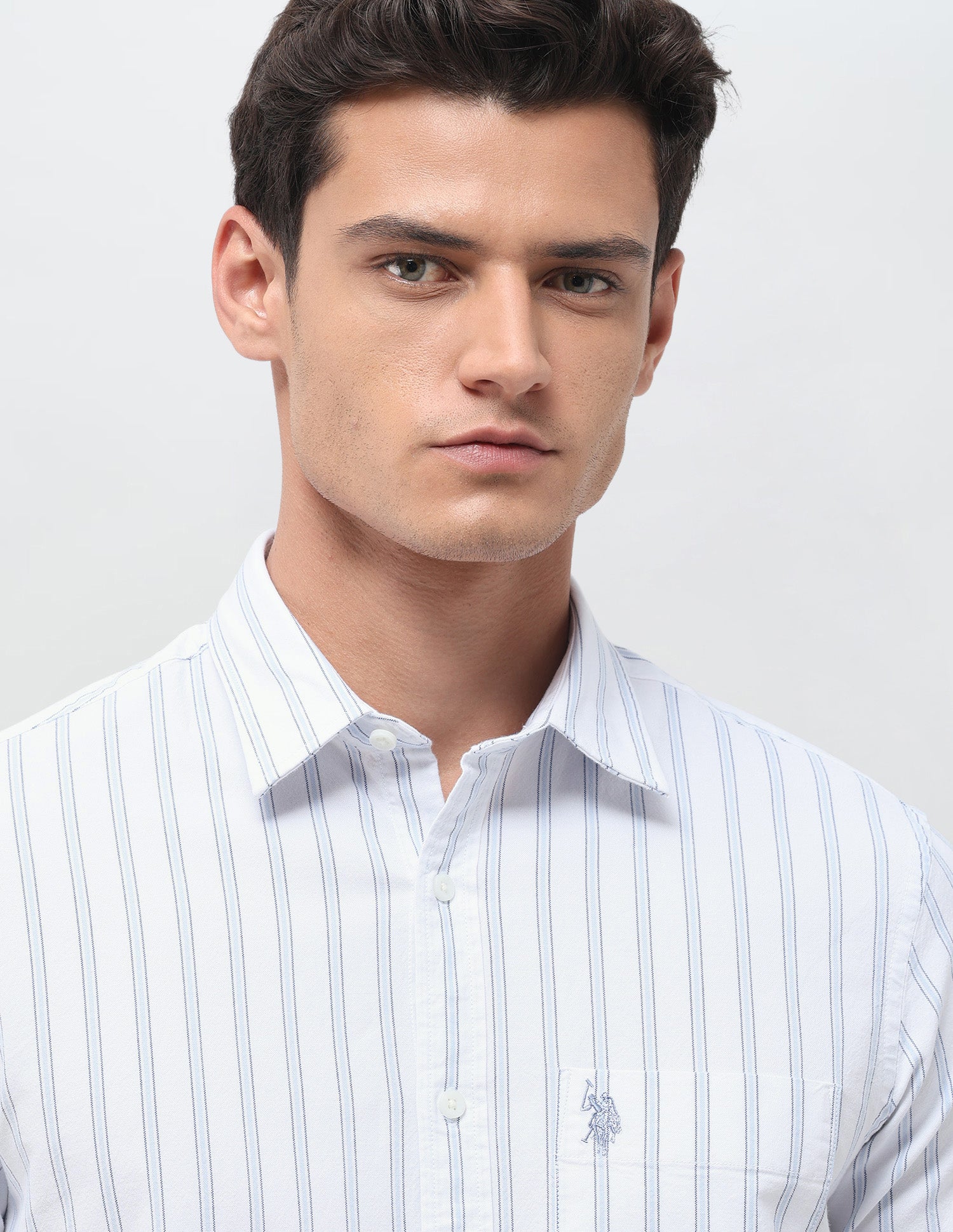 Vertical Striped Oxford Shirt Blue - U.S. Polo Assn. India | Large