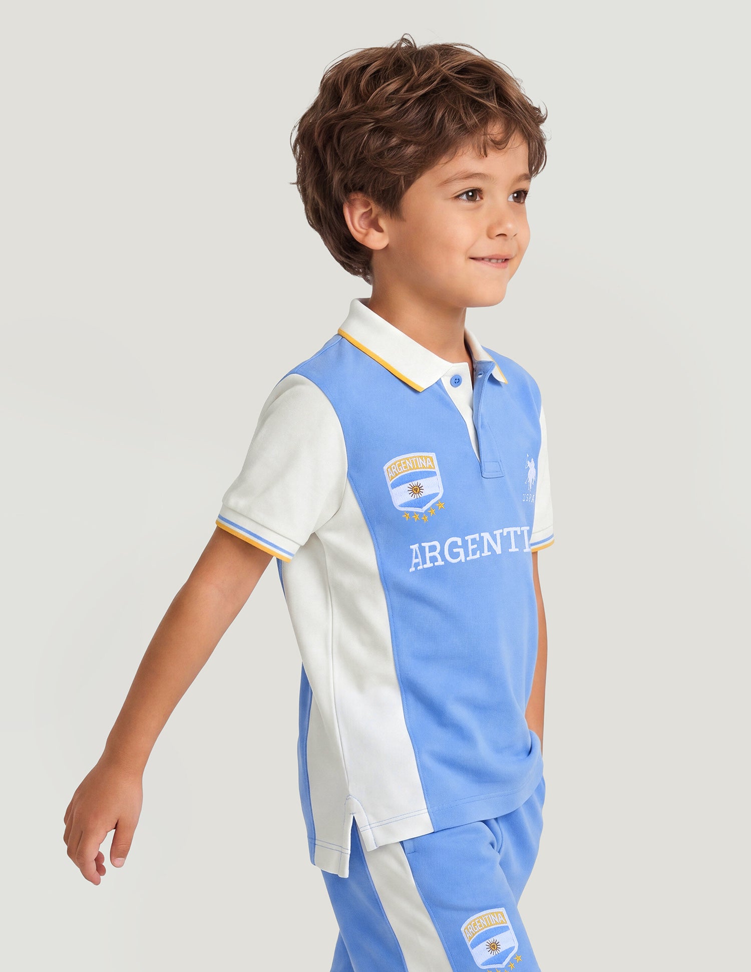 Colourblocked Embroidered Regular Fit Polo Shirt Blue - U.S. Polo Assn. India | Large
