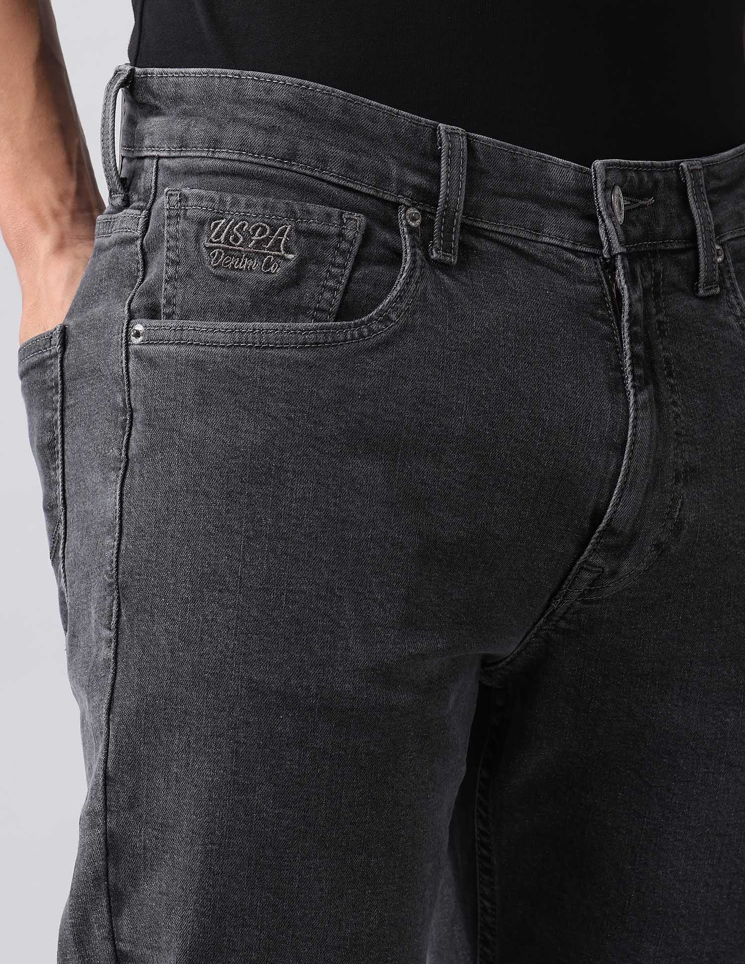 Cole Comfort Cropped Fit Grey Jeans Grey - U.S. POLO ASSN. | Large