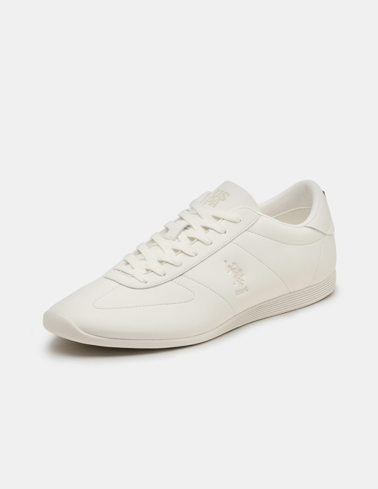 Round Toe Lace Ups Sheild 1890 Sneakers White - U.S. Polo Assn. India | Large