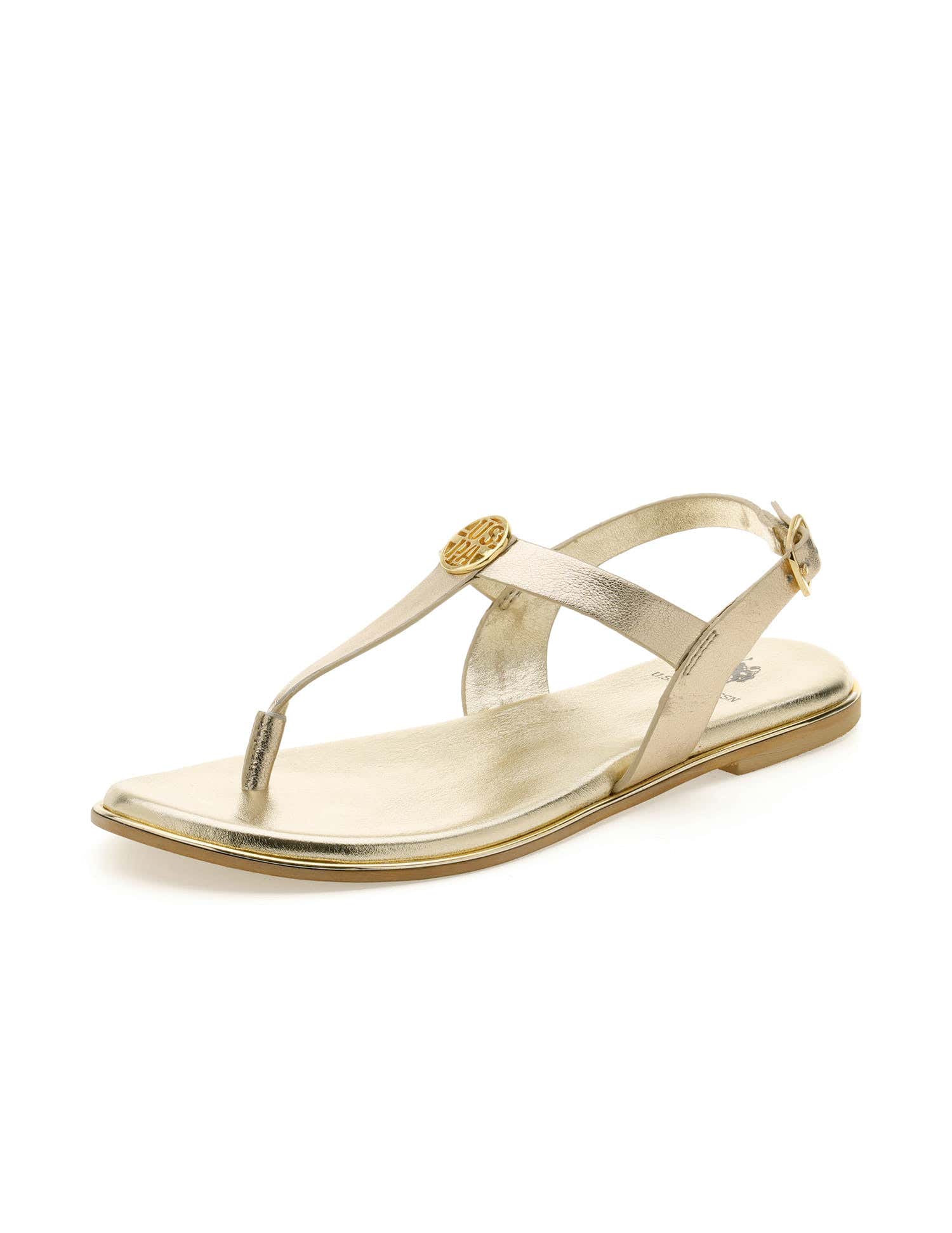 Women Tess Solid Flats Gold - U.S. Polo Assn. India | Large