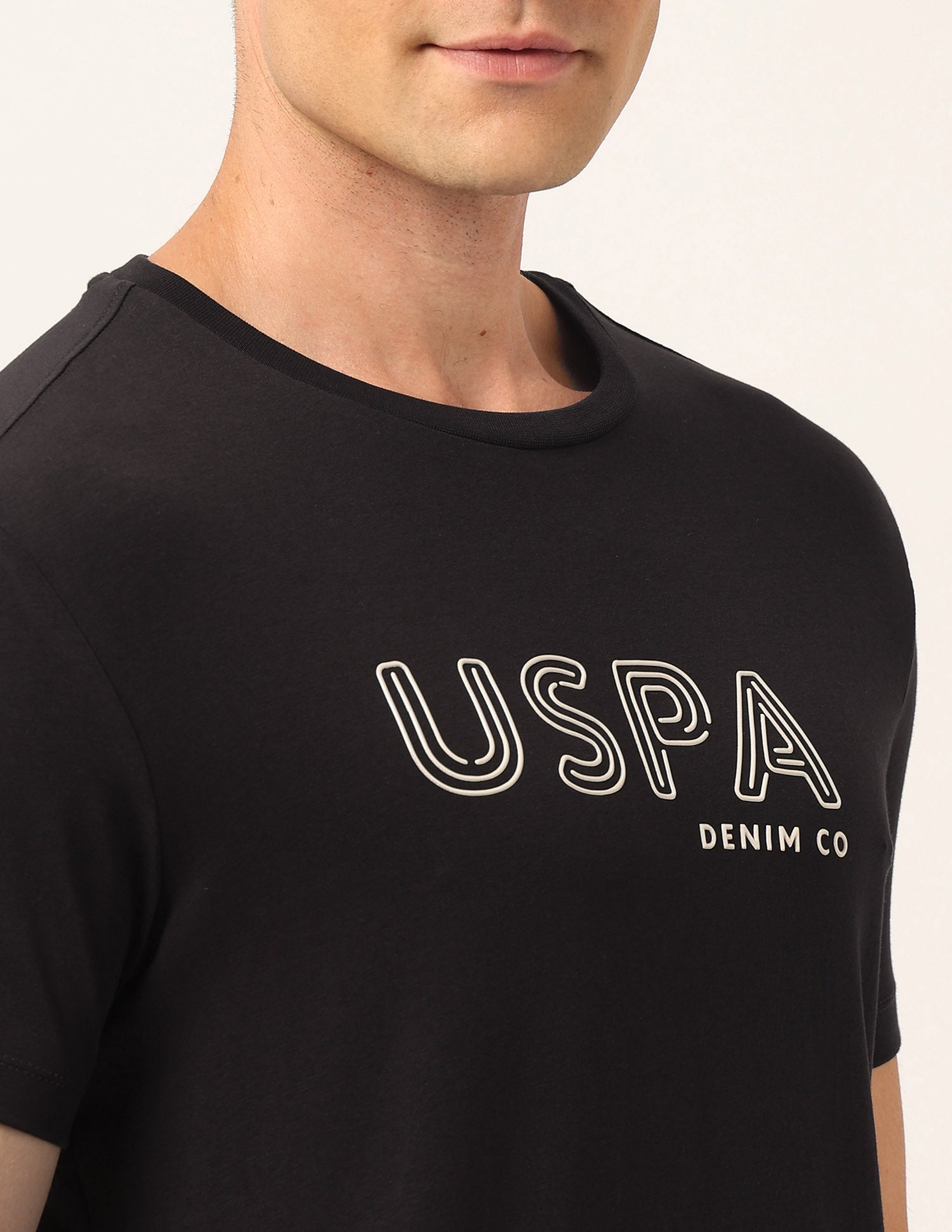Brand Printed Muscle Fit T-Shirt Dark Brown - U.S. Polo Assn. India | Large