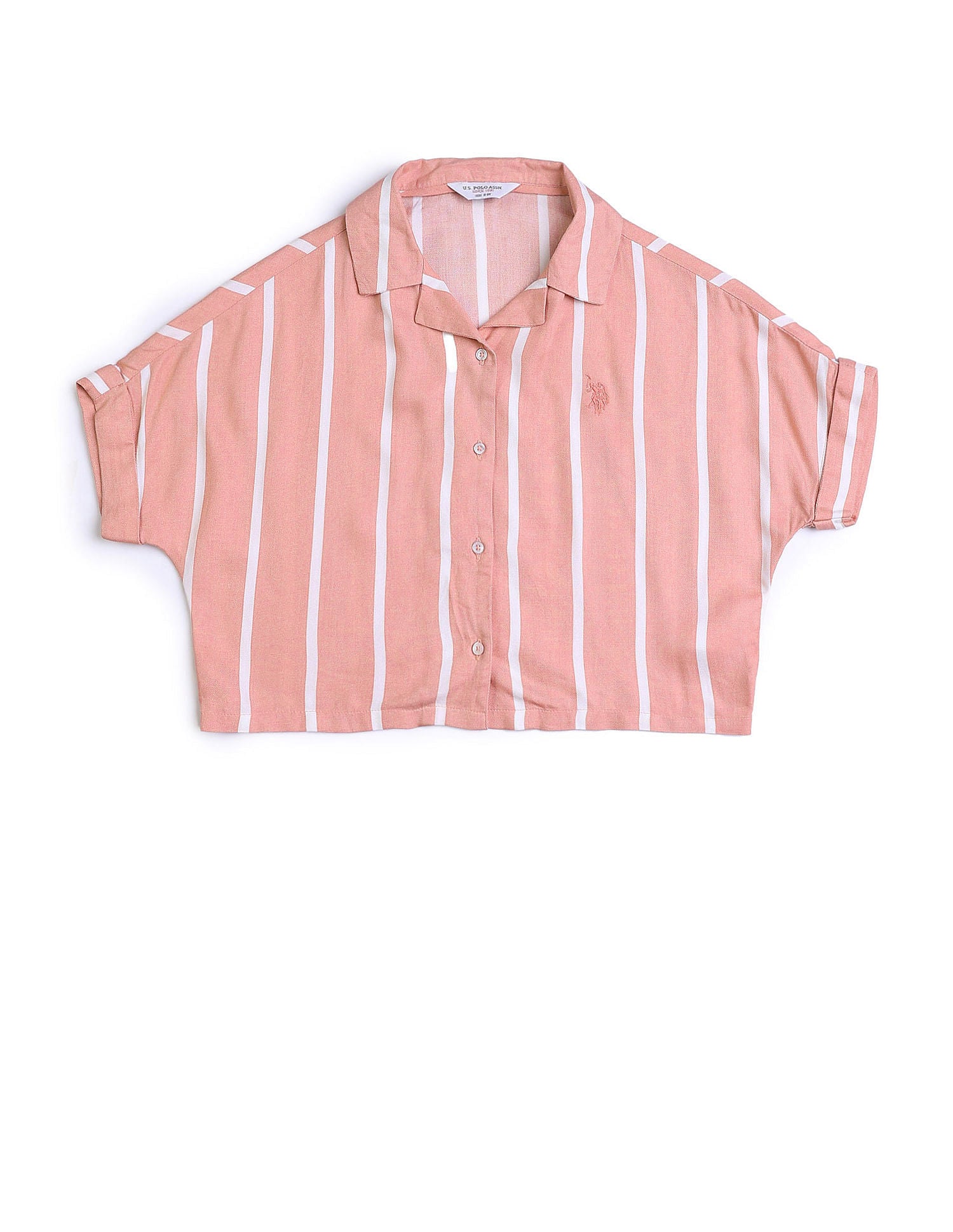 Girls Vertical Striped Co-Ords Pink - U.S. POLO ASSN. | Large