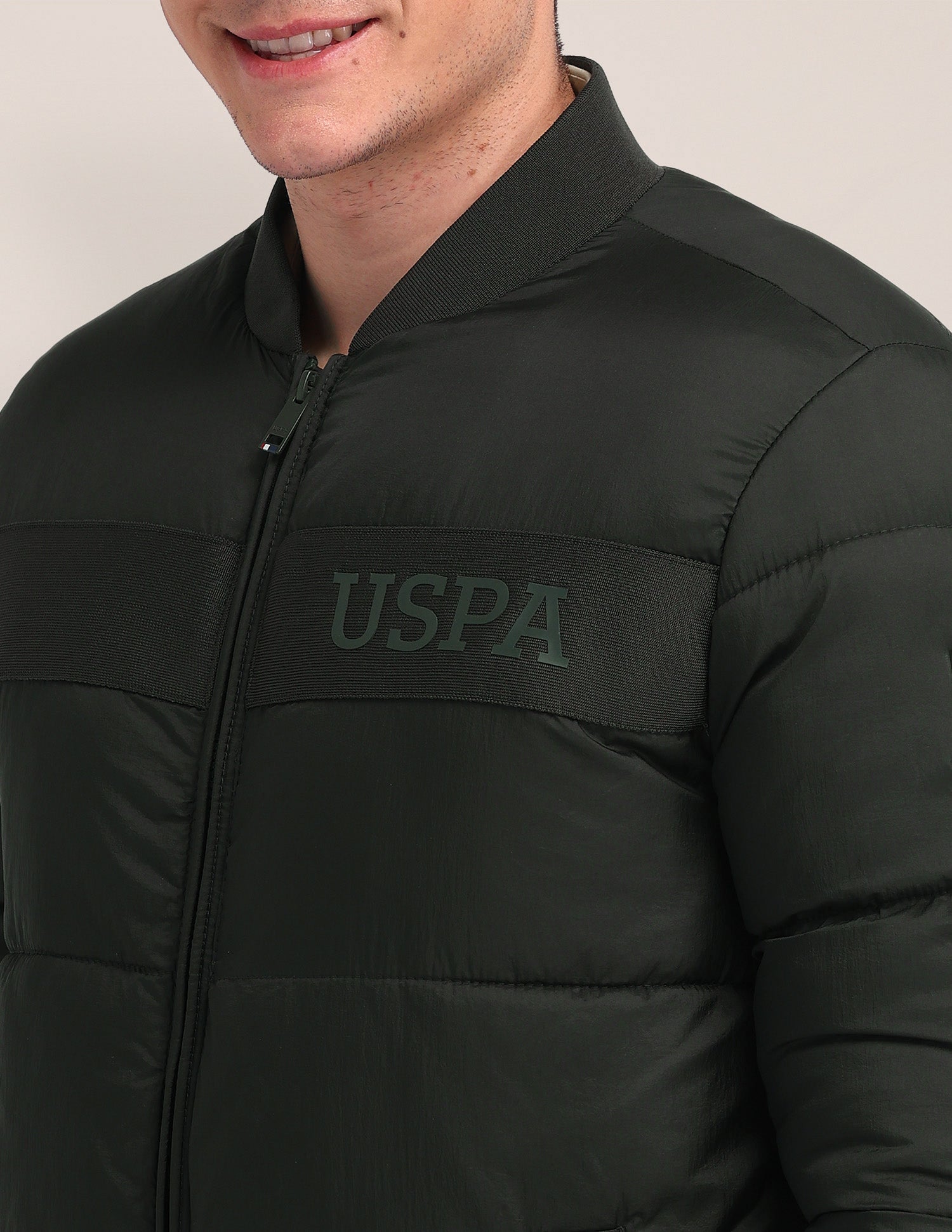 Solid Puffer Jacket Olive - U.S. POLO ASSN. | Large