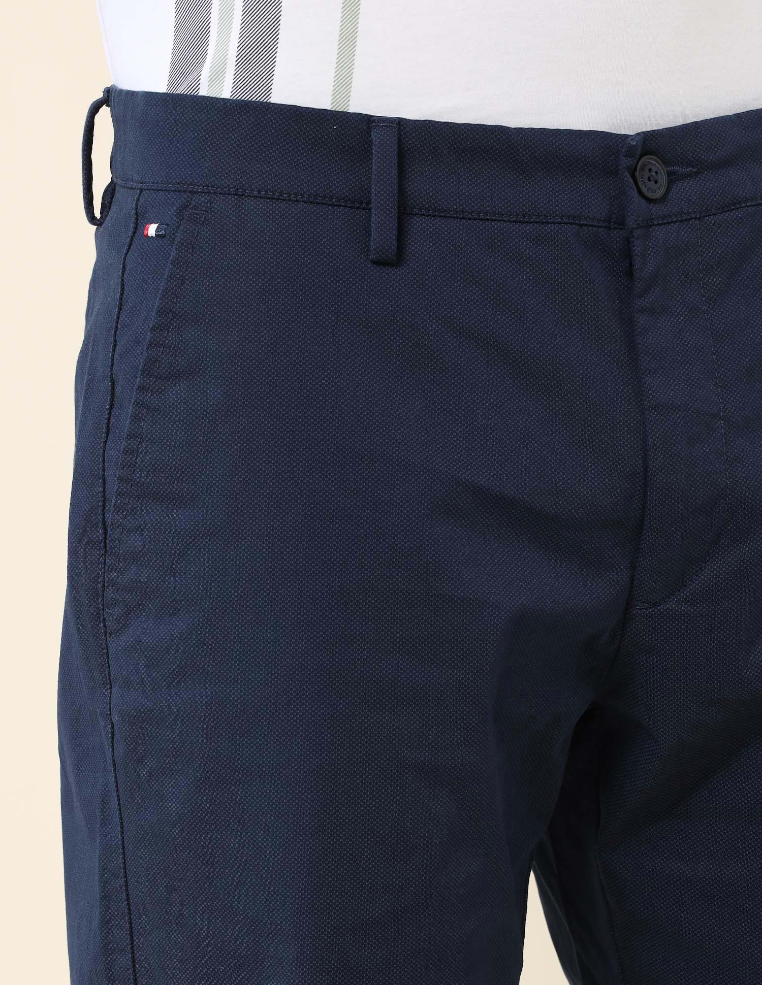 Solid Riley Fit Straight Fit Trousers Navy - U.S. POLO ASSN. | Large