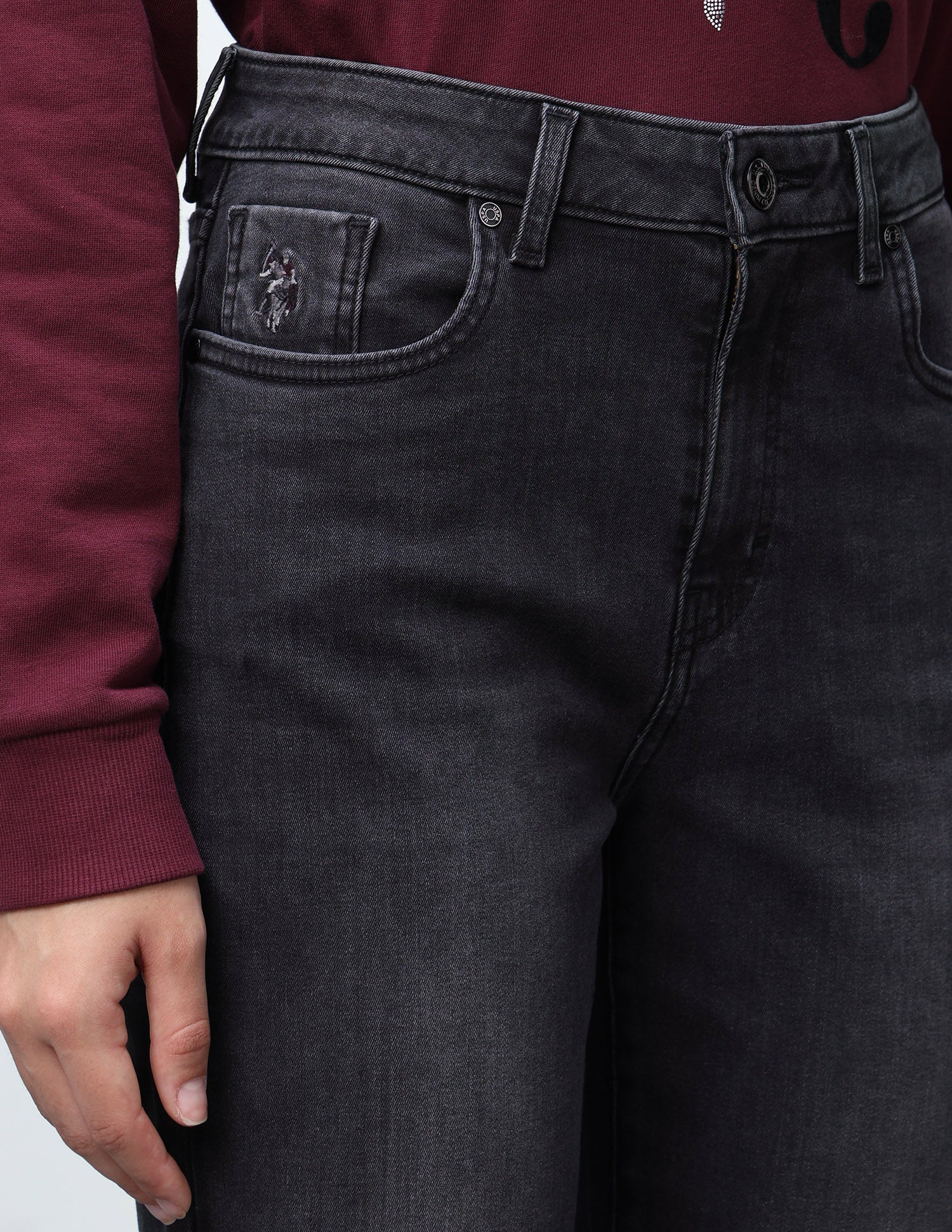 Straight Fit Grey Jeans Dark Grey - U.S. Polo Assn. India | Large