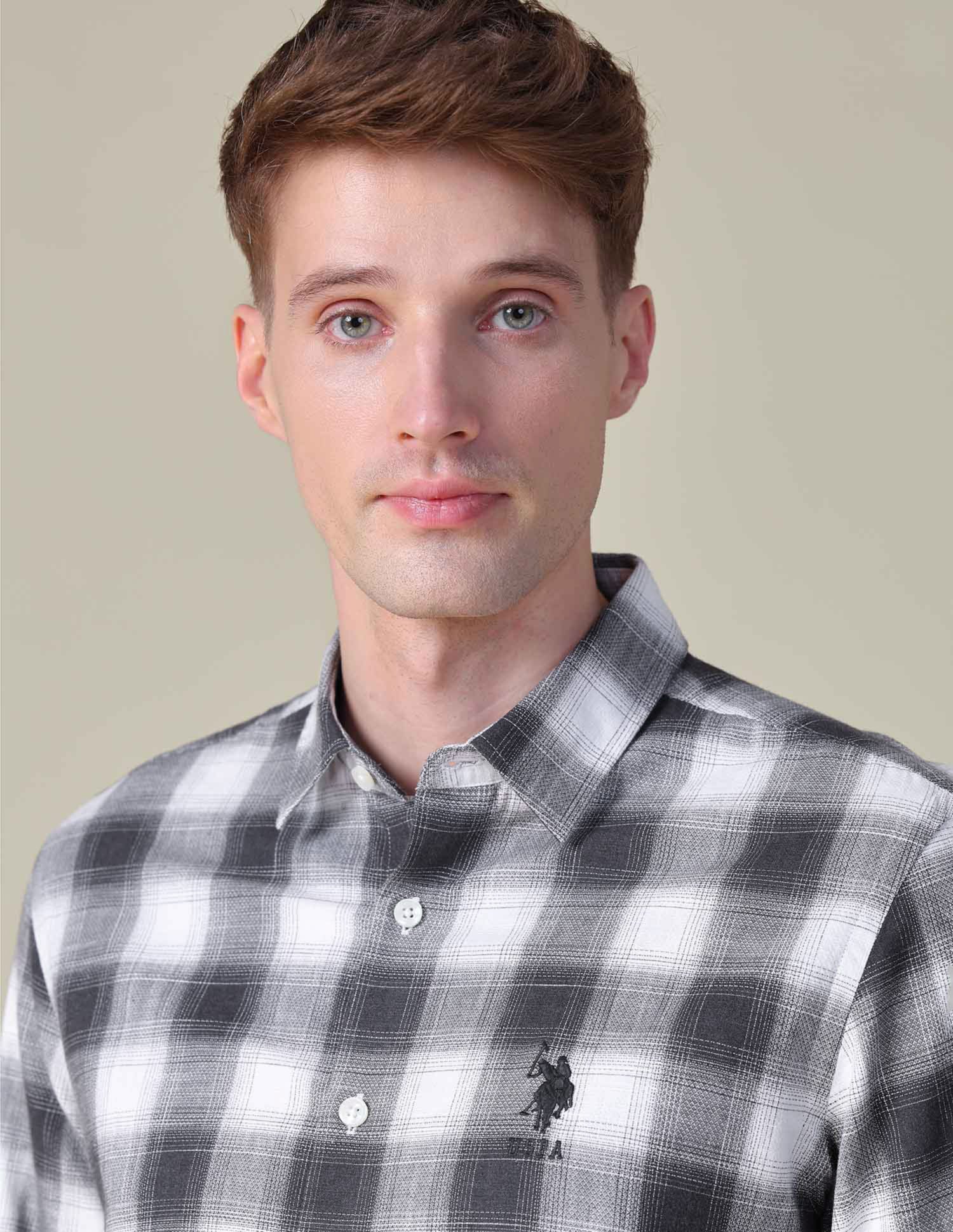 Tartan Checked Regular Fit Shirt Grey - U.S. POLO ASSN. | Large