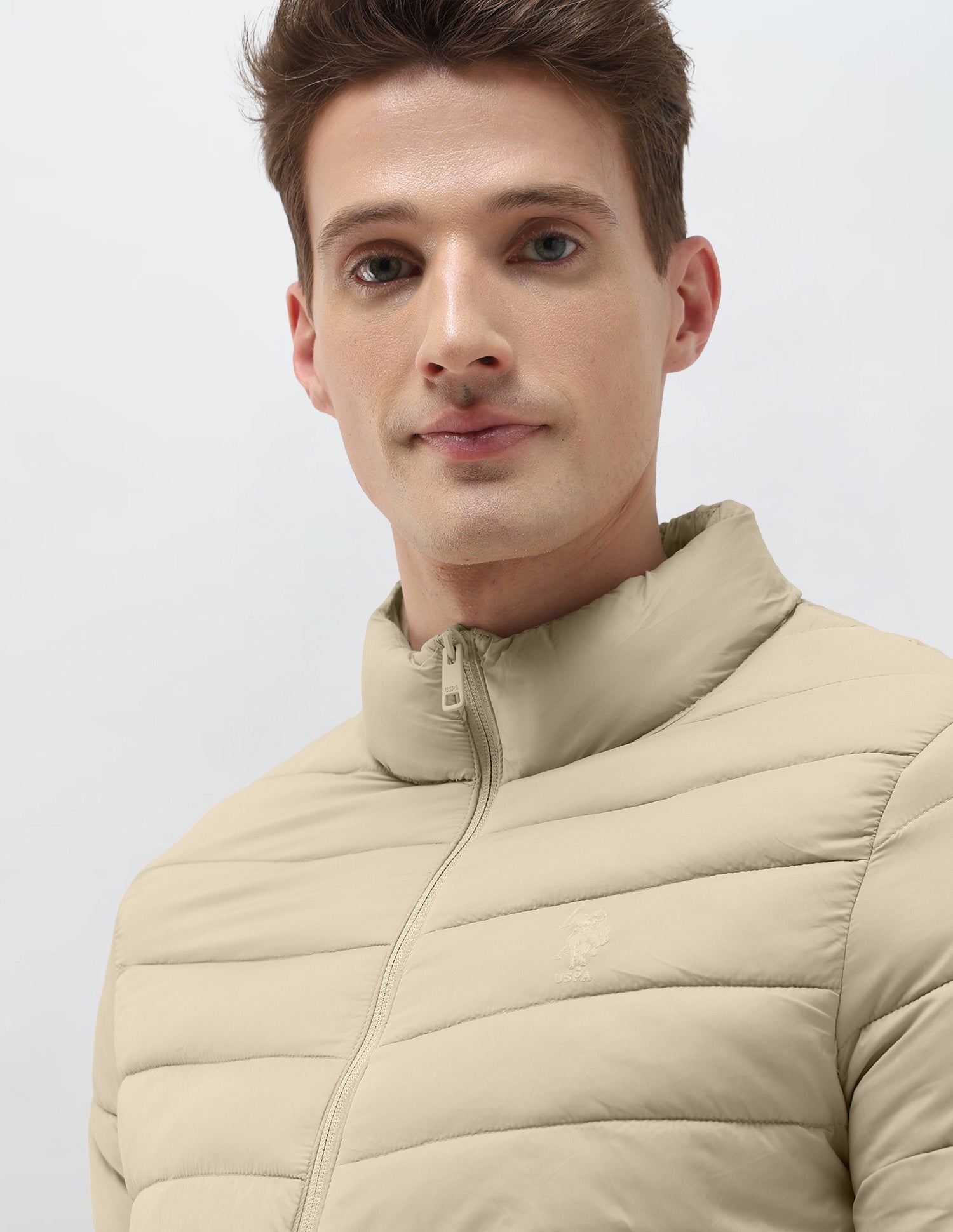 Packable Puffer Jacket Beige - U.S. Polo Assn. India | Large