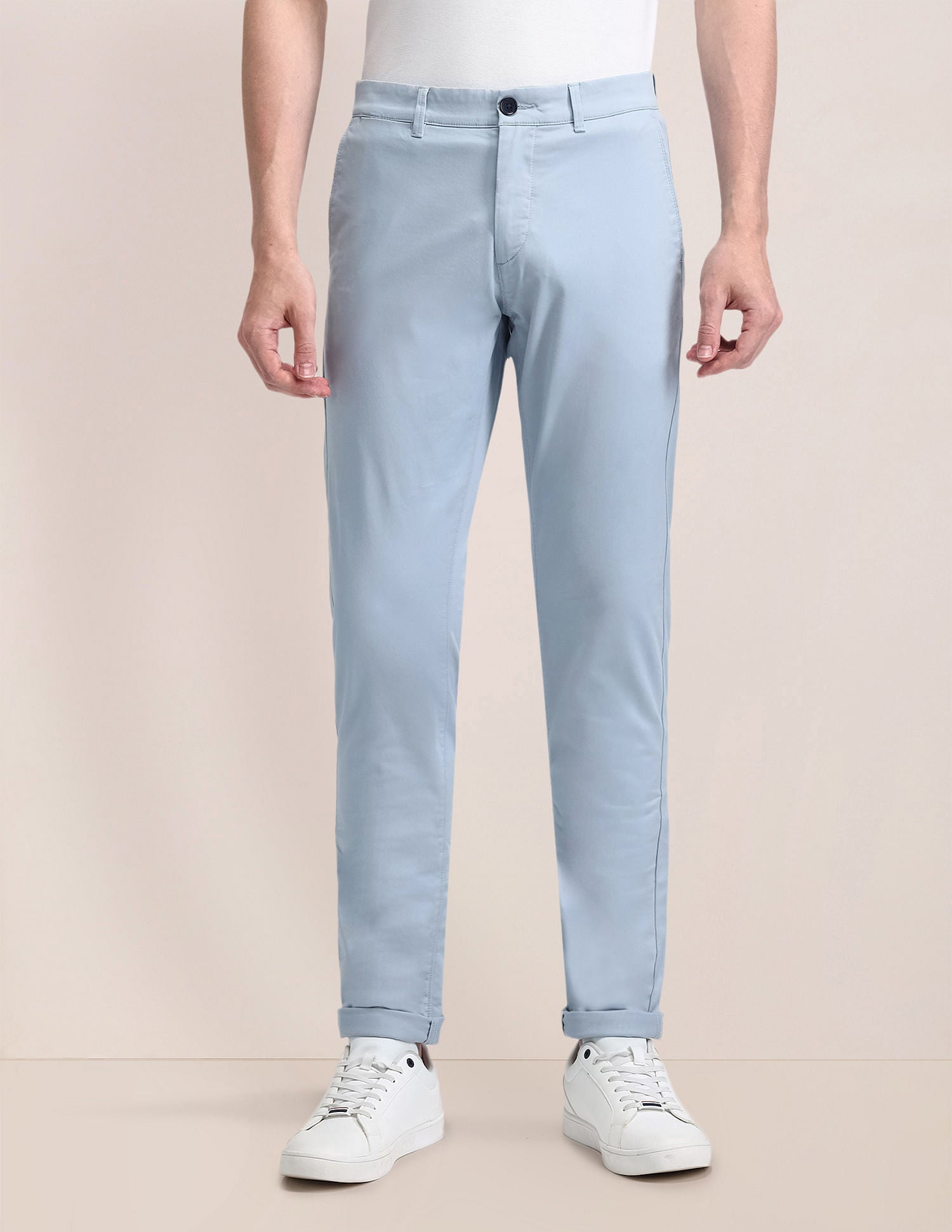 Mid Rise Regular Fit Trousers Blue - U.S. POLO ASSN. | Large