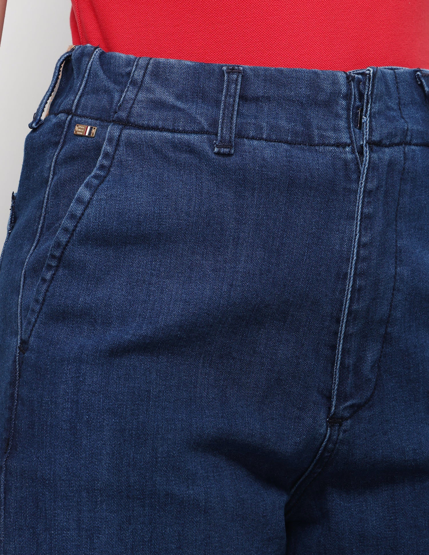 High Rise Wideleg Jeans Blue - U.S. Polo Assn. India | Large