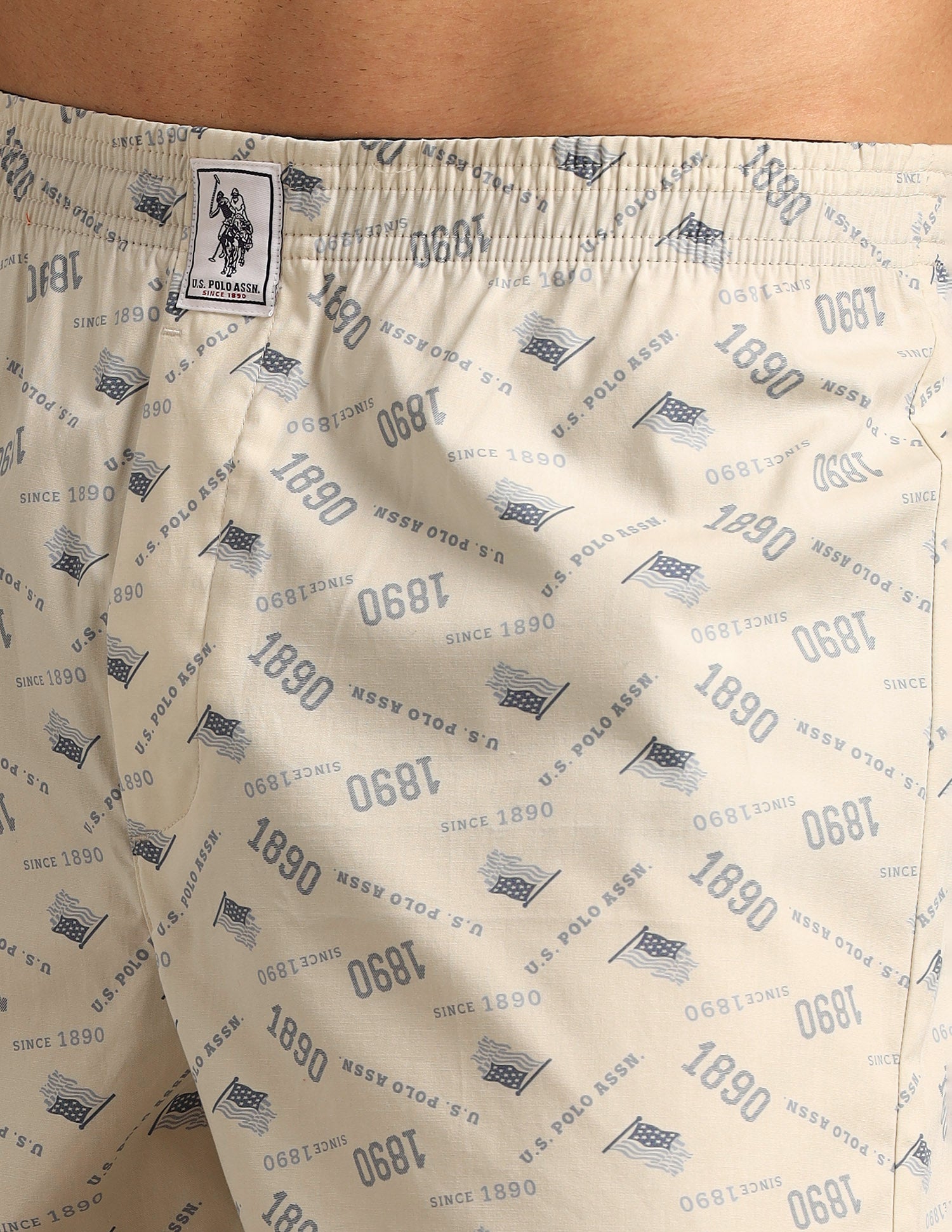 Pure Cotton Printed I657-PR Boxers - Pack Of 1 Tofu Flag - U.S. Polo Assn. India | Large