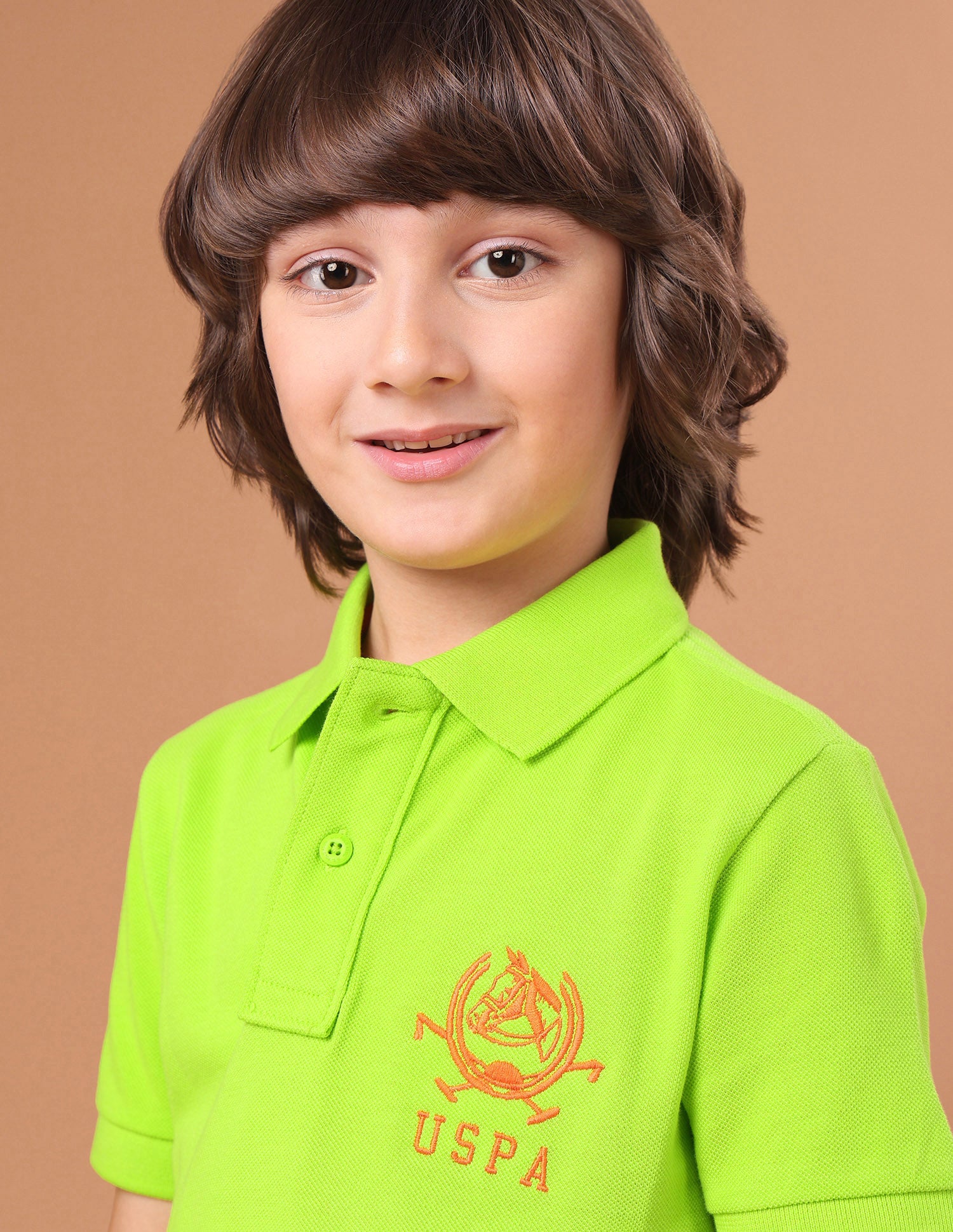 Solid Regular Fit Polo Shirt Green - U.S. Polo Assn. India | Large