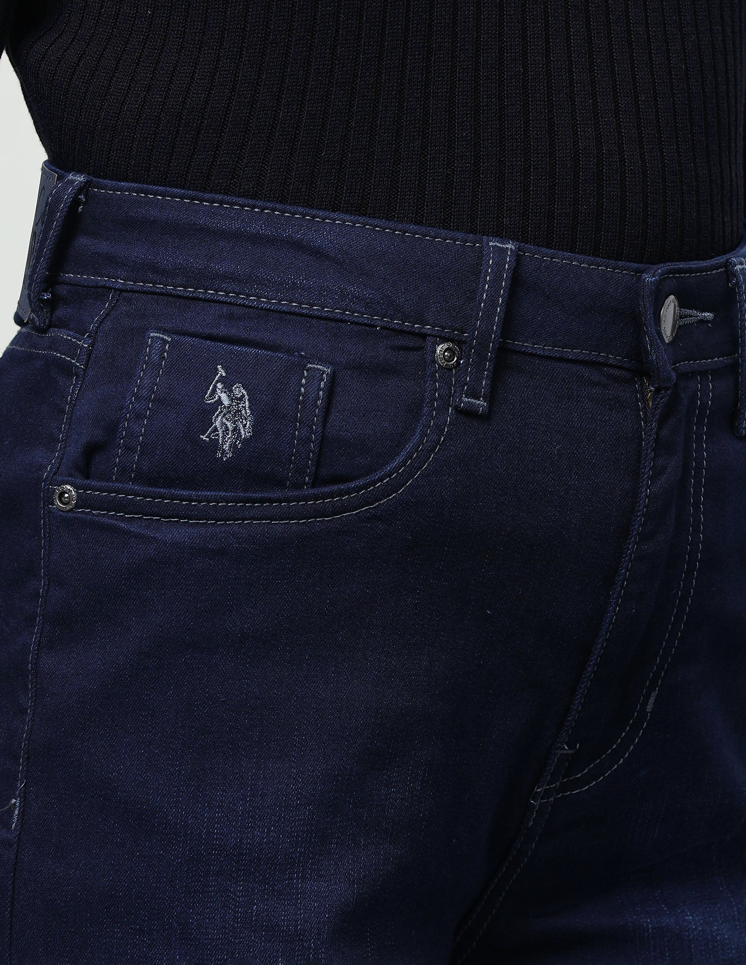Wide Leg Fit Blue Jeans Dark Blue - U.S. Polo Assn. India | Large
