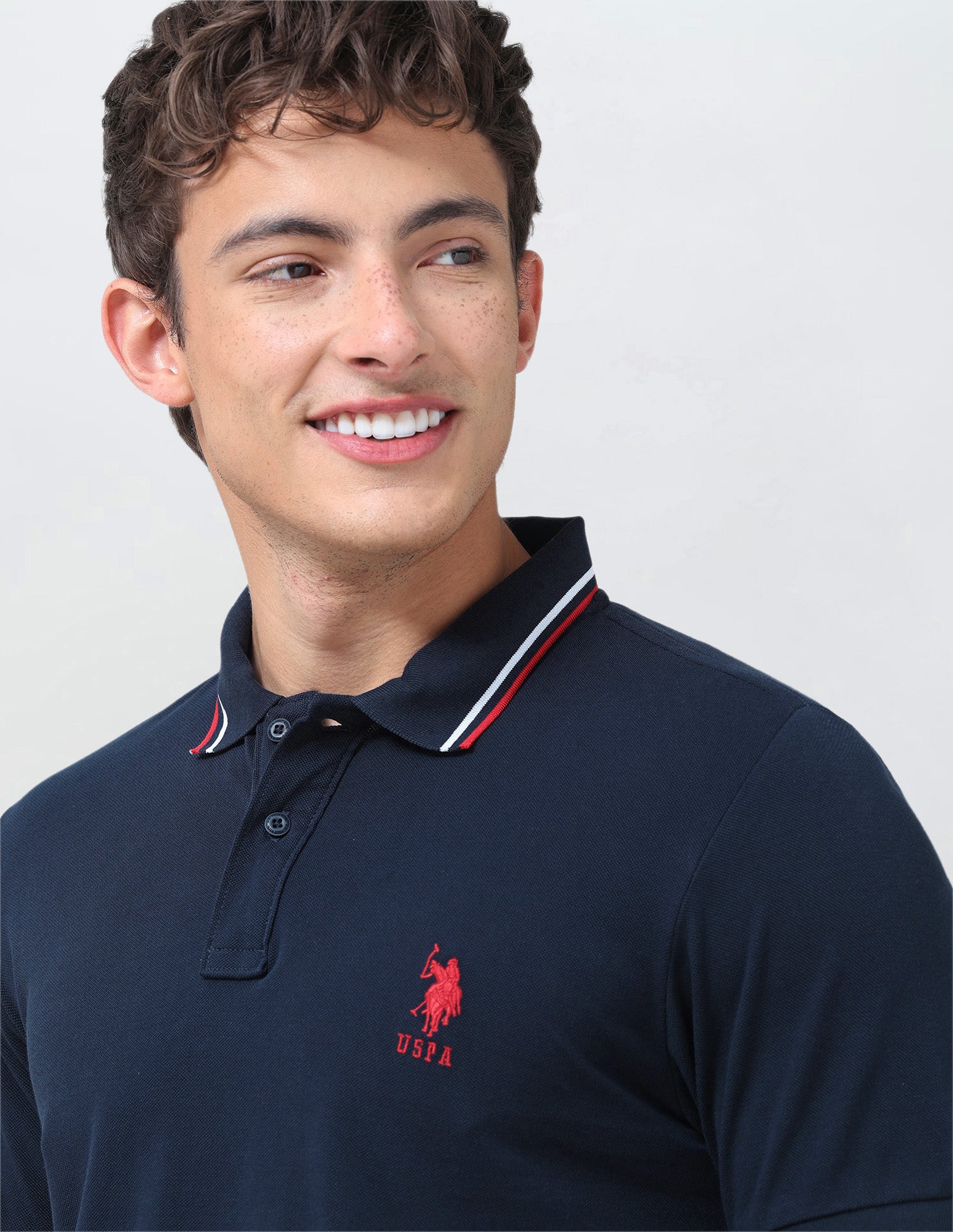 Solid Regular Fit Polo Shirt Navy - U.S. Polo Assn. India | Large