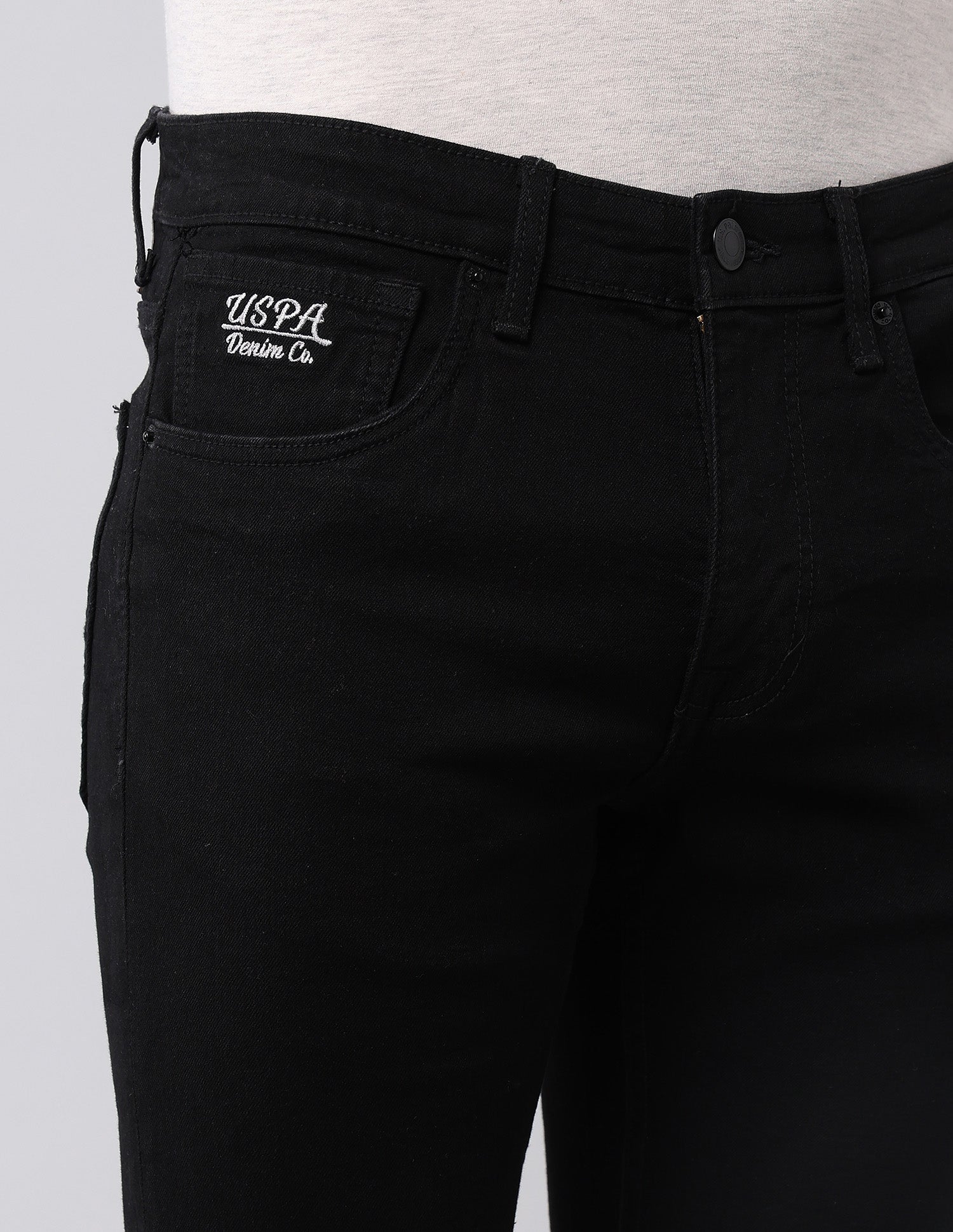 Regallo Skinny Fit Black Jeans Black - U.S. Polo Assn. India | Large