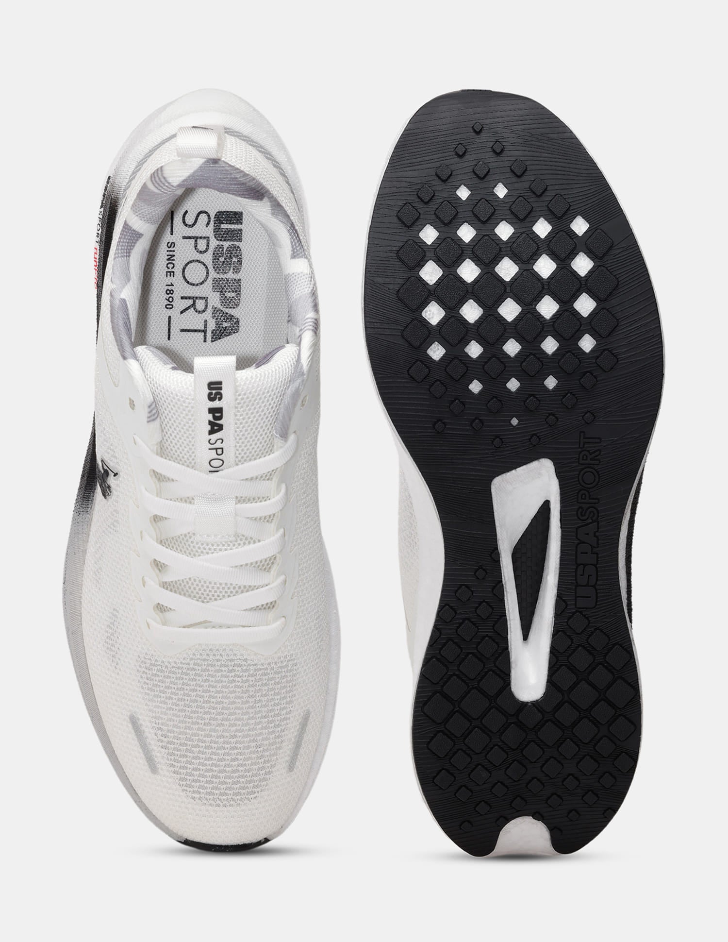 Men Werner USPA Sport Runpro Running Shoes White - U.S. Polo Assn. India | Large