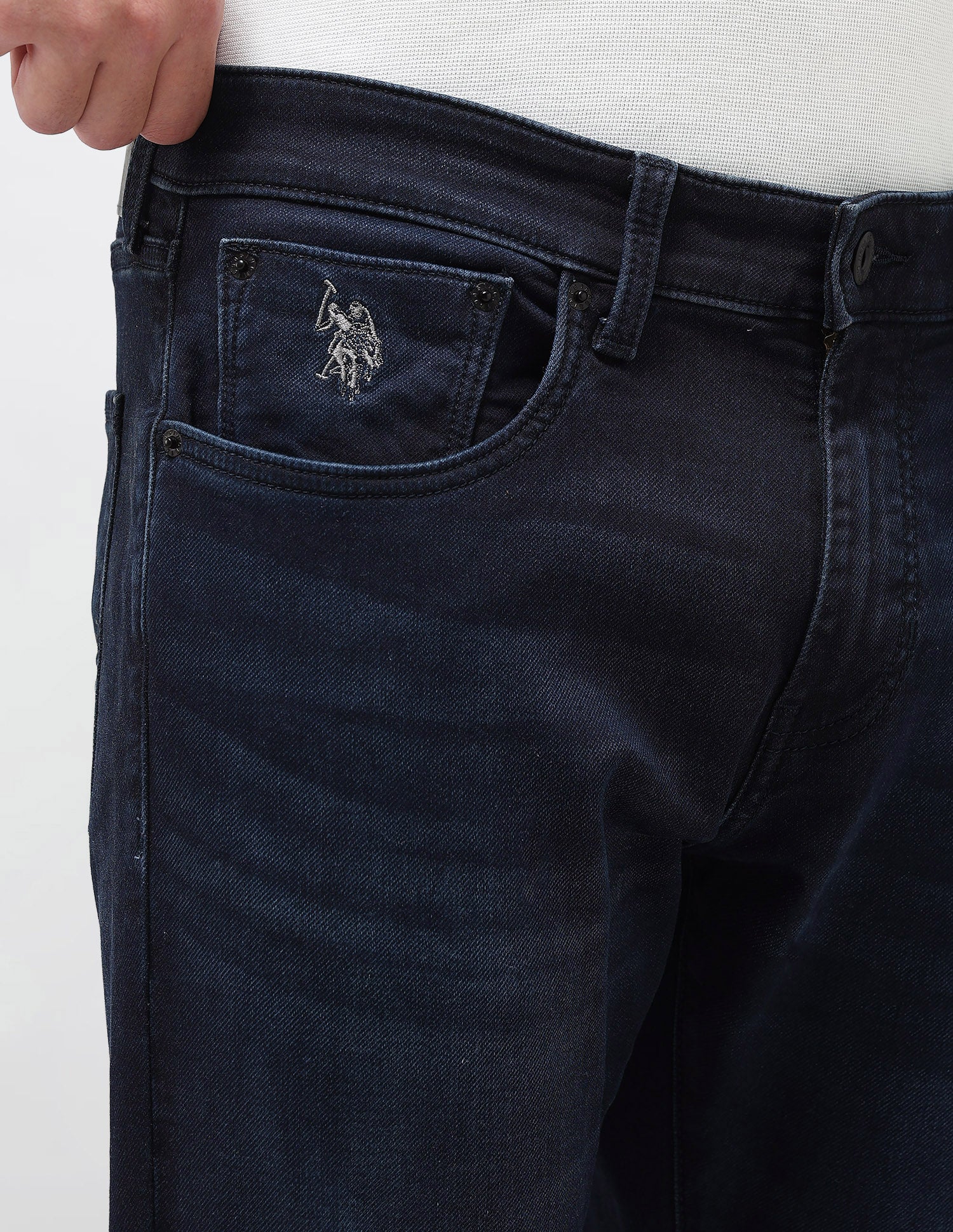 Henry Tapered Fit Blue Jeans Dark Blue - U.S. Polo Assn. India | Large