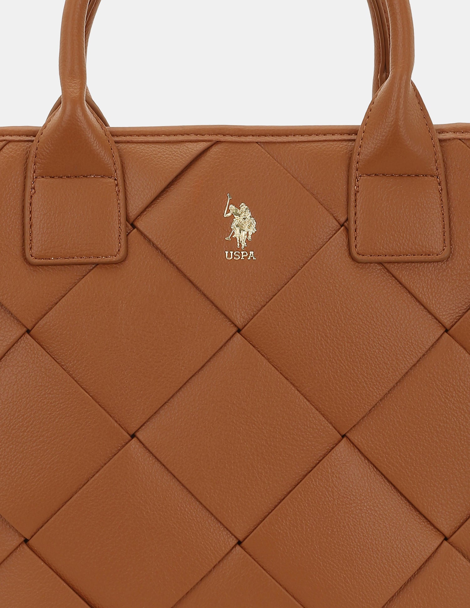 Women Bayla Textured Tote Bag with Detachable Sling Tan - U.S. POLO ASSN. | Large