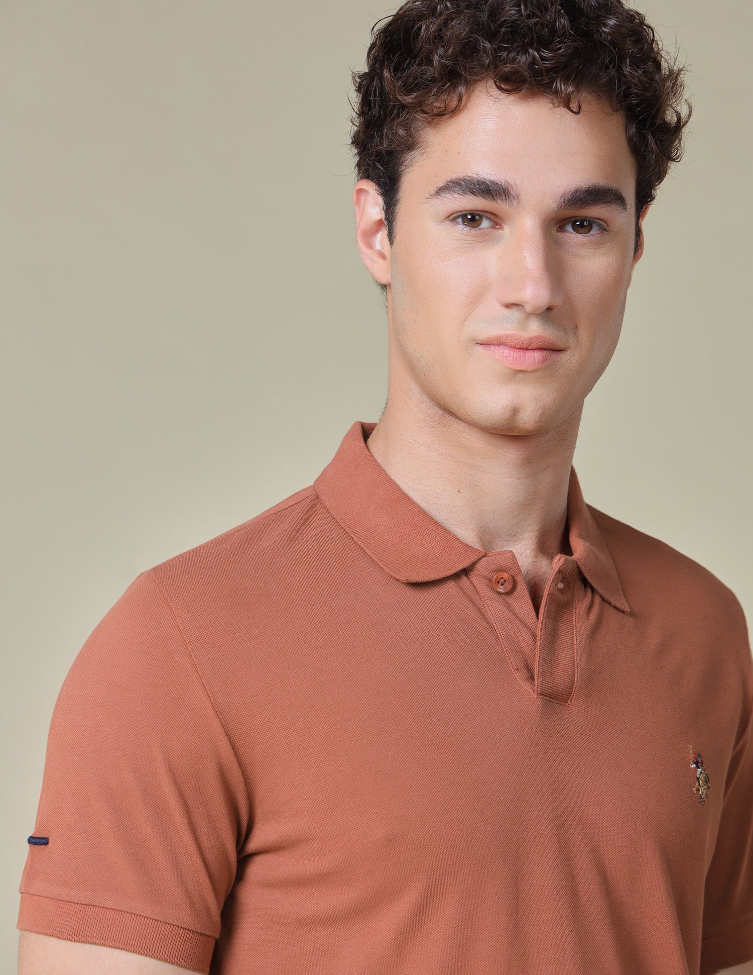 Solid Regular Fit Polo Shirt Rust - U.S. Polo Assn. India | Large