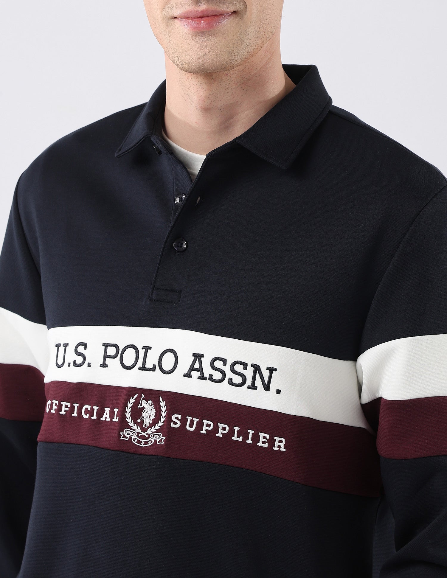 Brand Embroidered Regular Fit Sweatshirt Navy - U.S. POLO ASSN. | Large