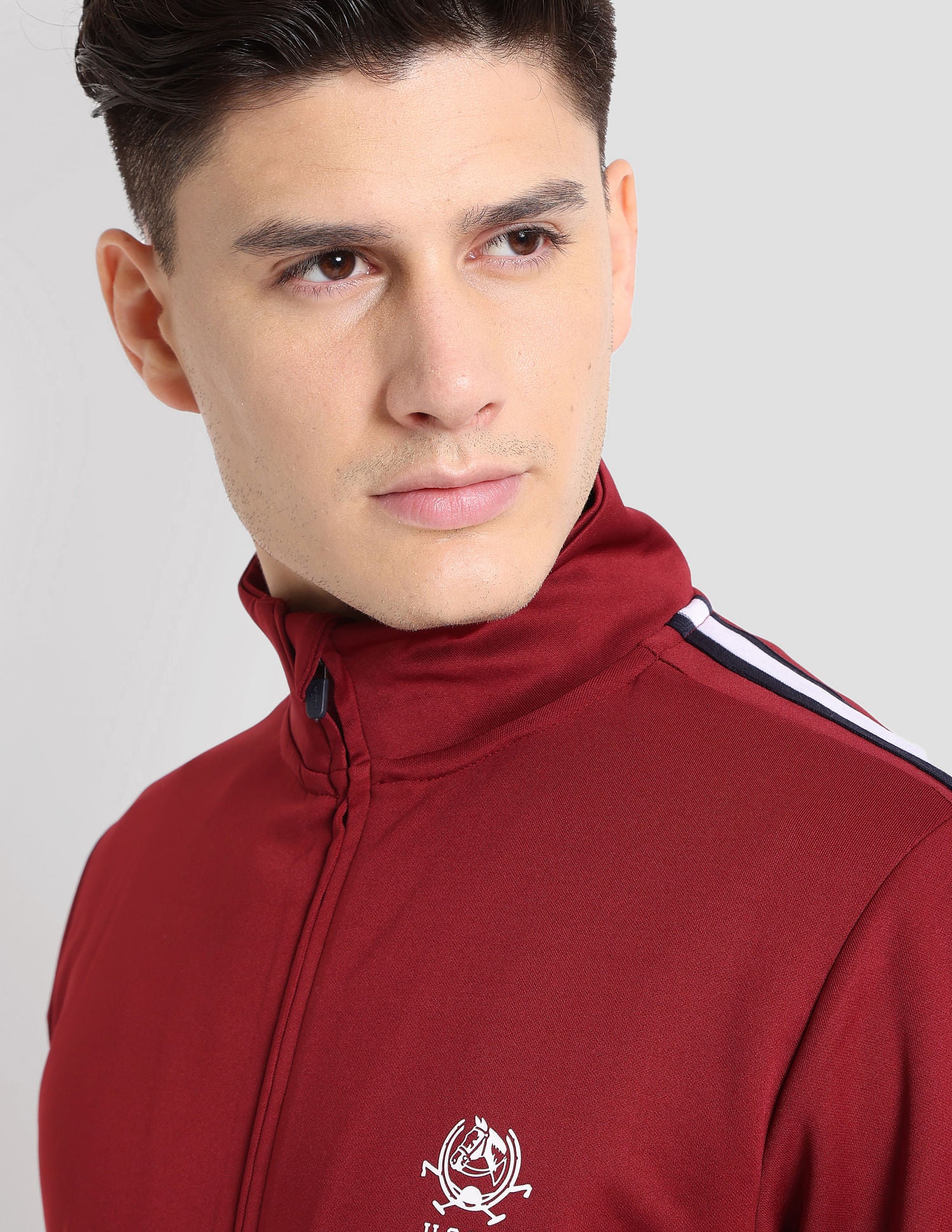 High Neck Track Jacket Dark Red - U.S. POLO ASSN. | Large