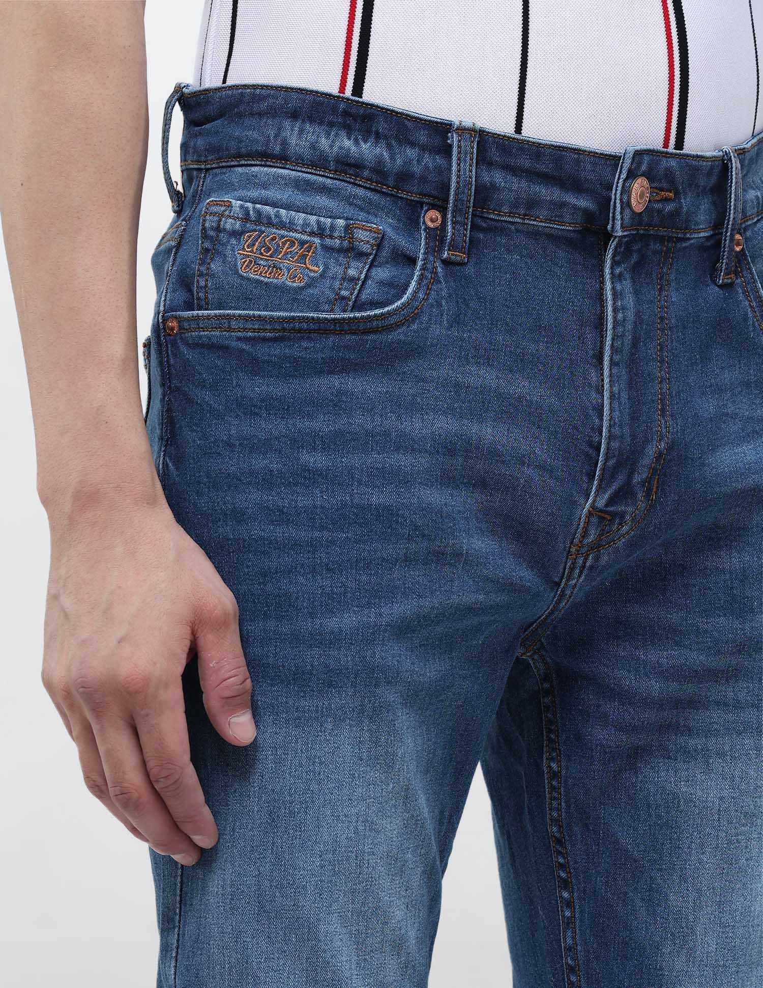 Harold Slim Straight Fit Blue Jeans Indigo - U.S. POLO ASSN. | Large