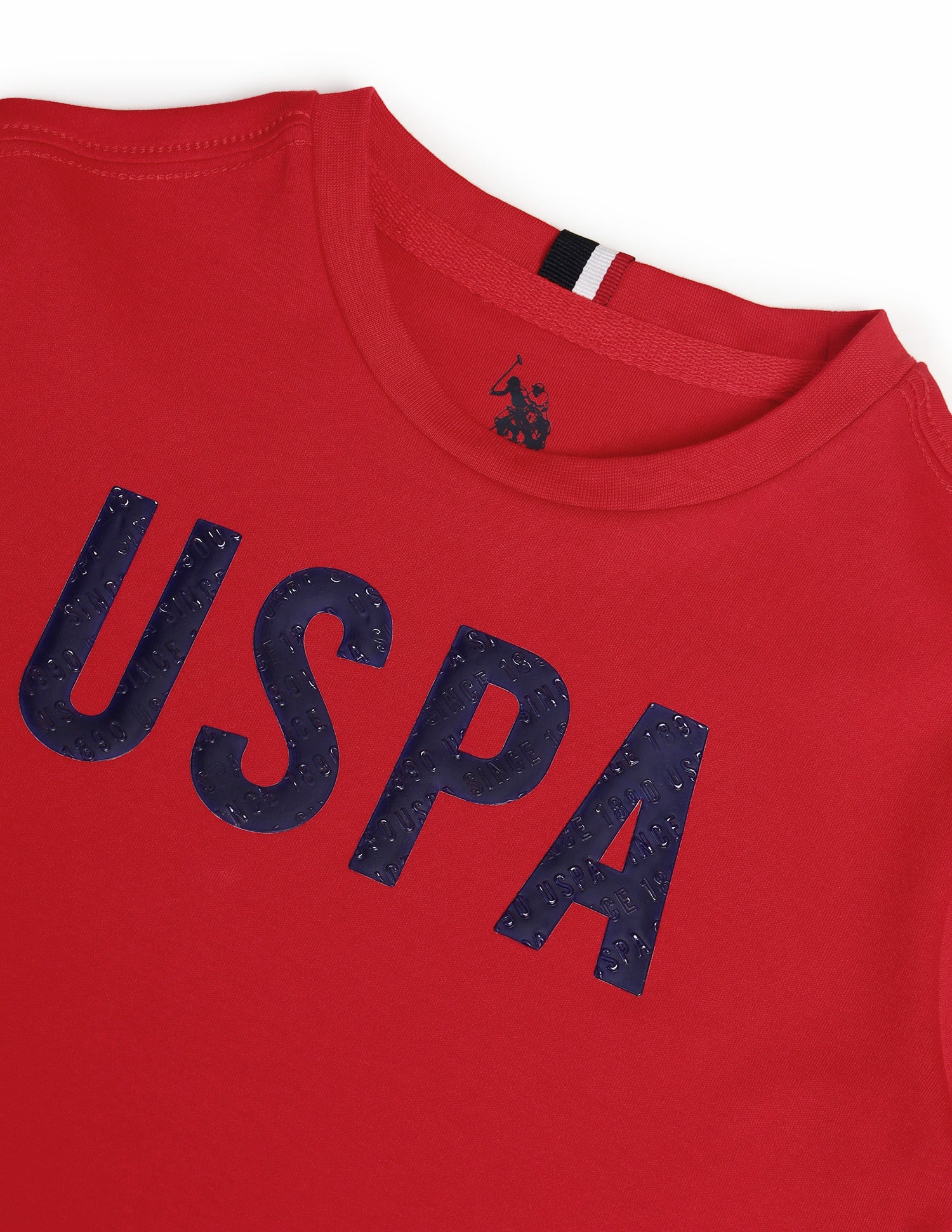 Boys Crew Neck Brand Printed T-Shirt True Red - U.S. Polo Assn. India | Large