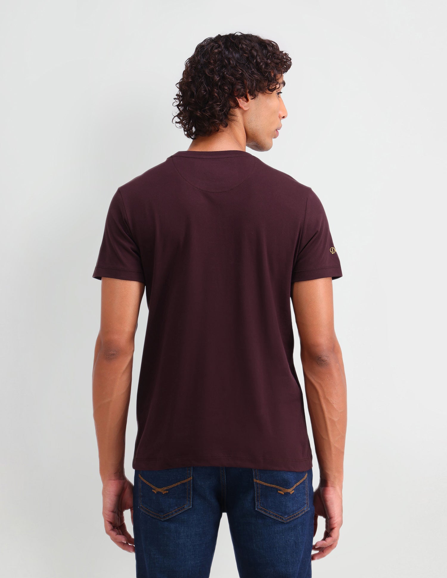 Brand Printed Muscle Fit T-Shirt Robibos Tea - U.S. Polo Assn. India | Large