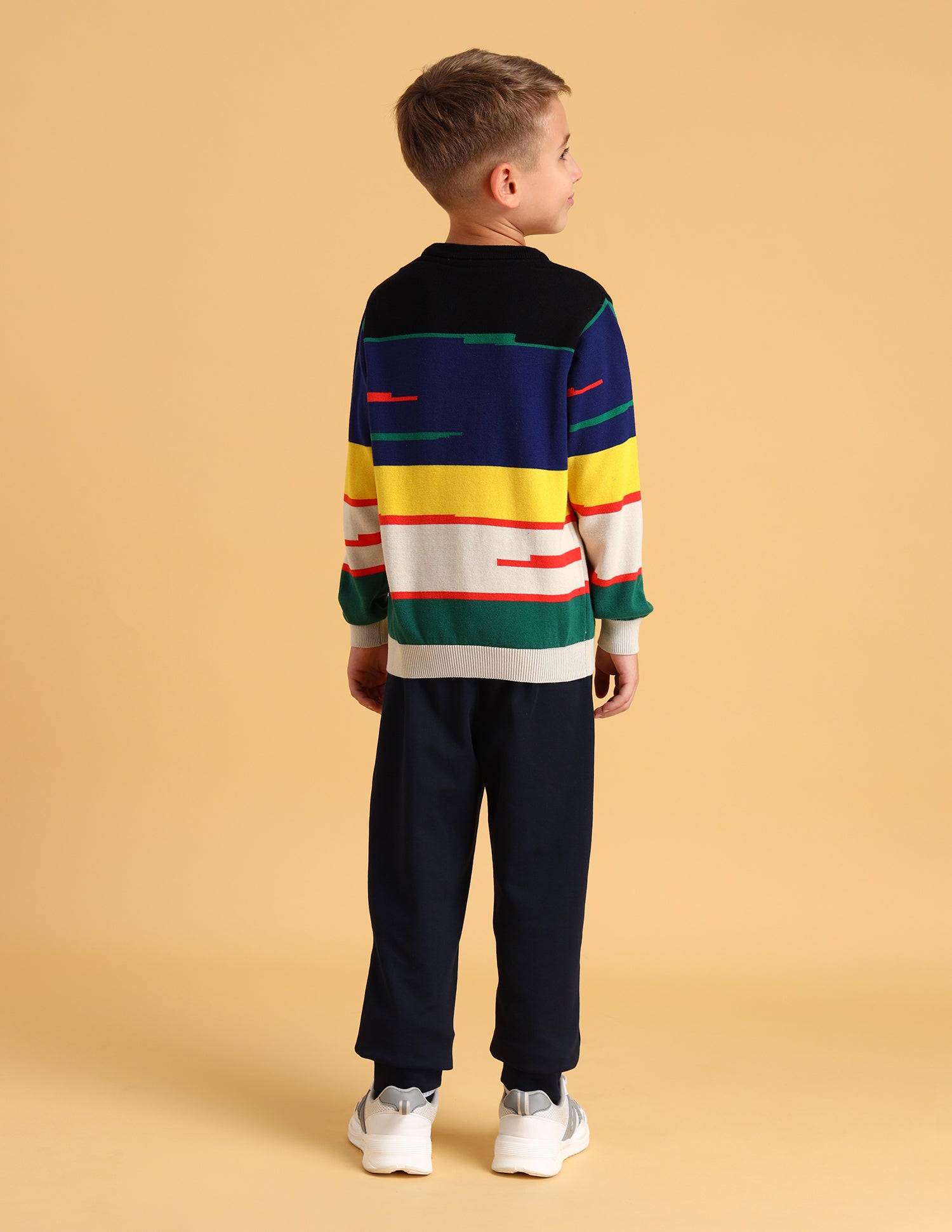 Boys Cotton Regular Fit Sweater Black - U.S. POLO ASSN. | Large