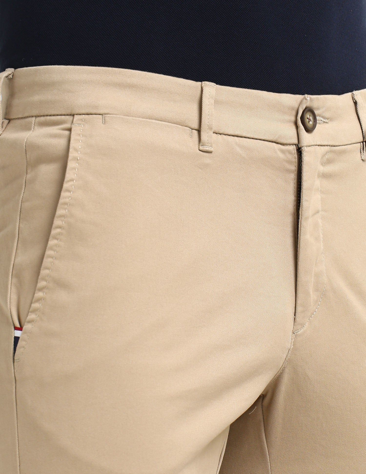 Denver Slim Fit Twill Trousers Khaki - U.S. POLO ASSN. | Large