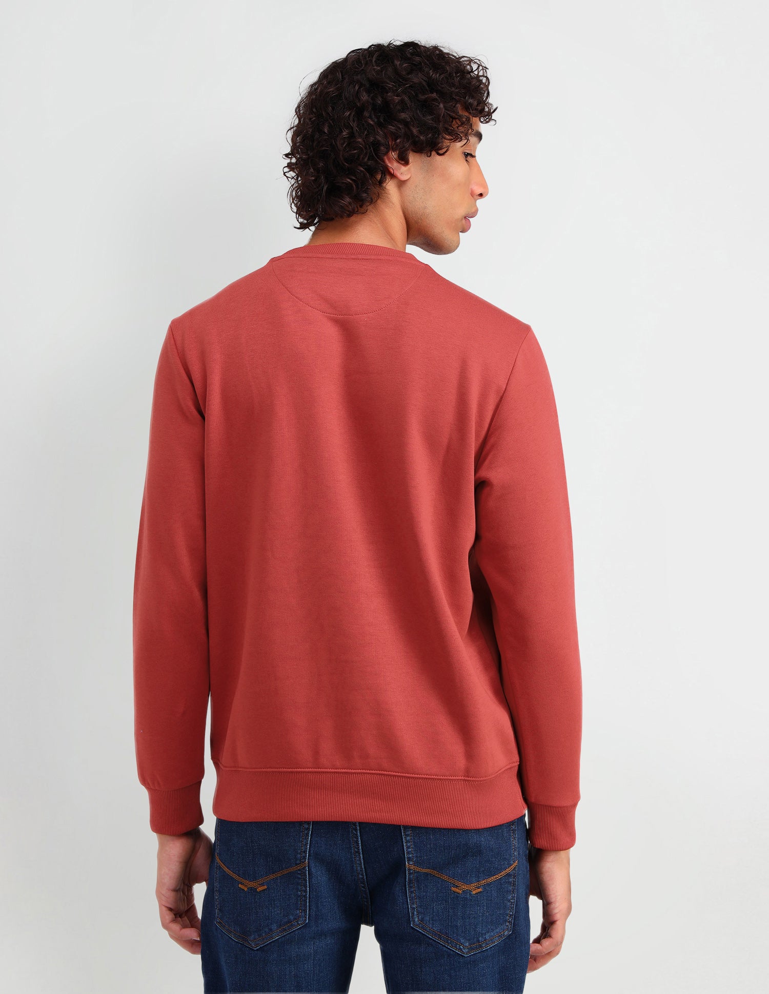 Crew Neck Brand Printed Sweatshirt Red - U.S. Polo Assn. India | Large