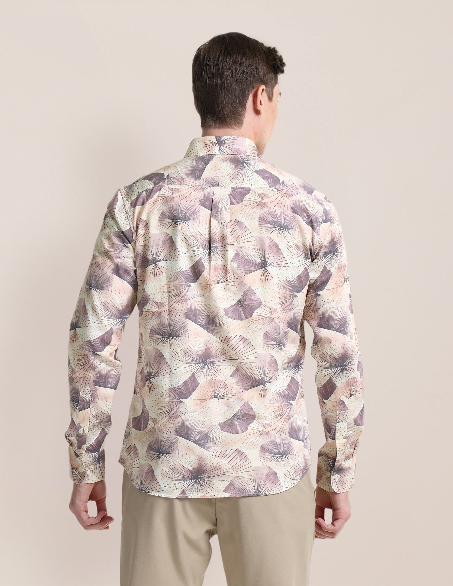 All-over Regular Fit Shirt Beige - U.S. POLO ASSN. | Large