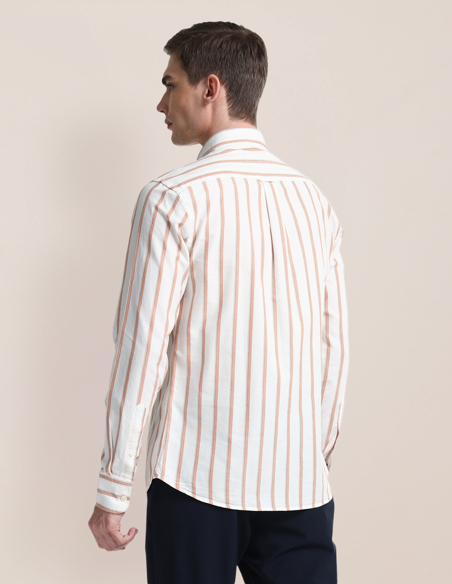 Vertical Striped Regular Fit Shirt White - U.S. POLO ASSN. | Large