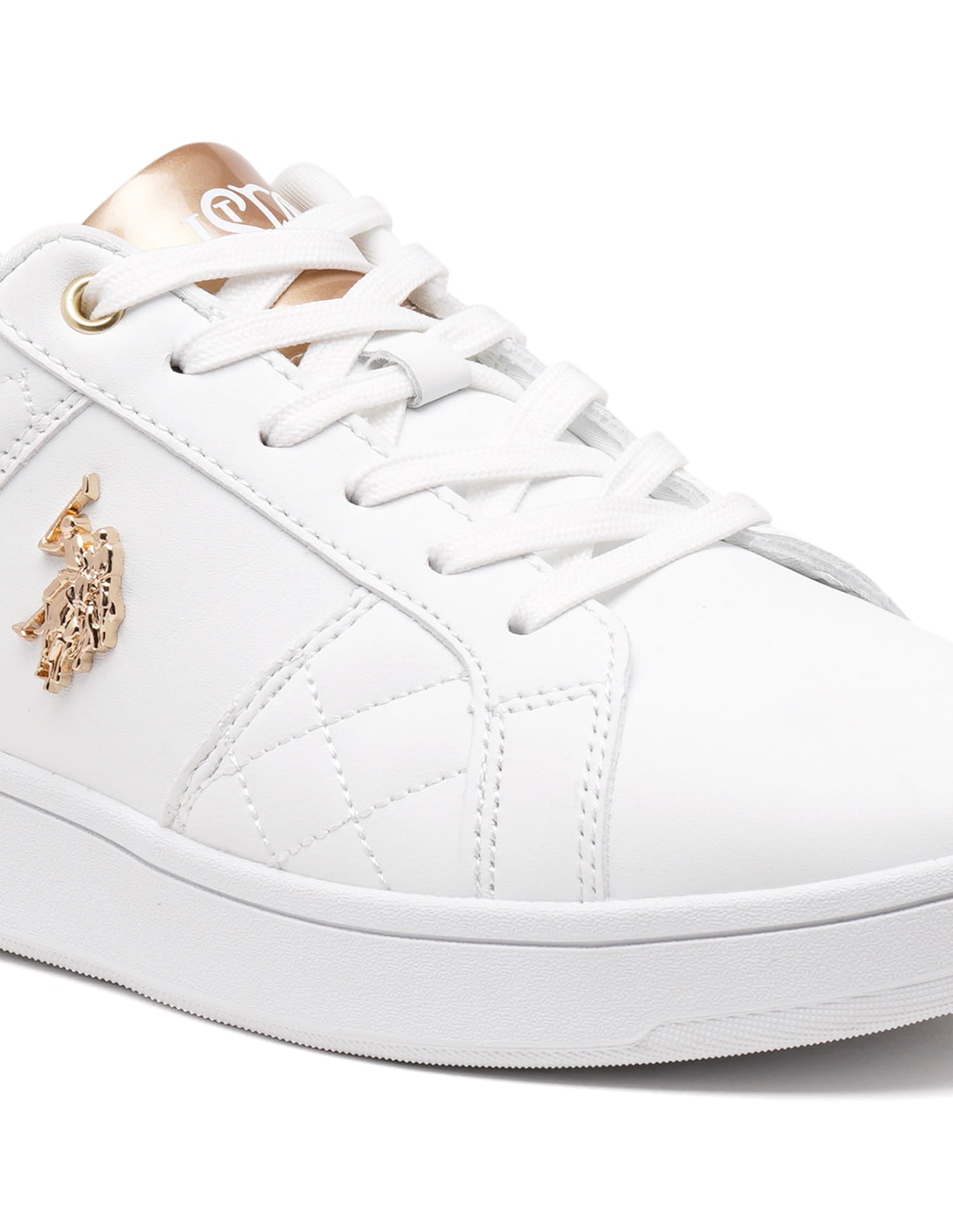 Quilted Logo Simone 2.0 Sneakers Off White - U.S. Polo Assn. India | Large