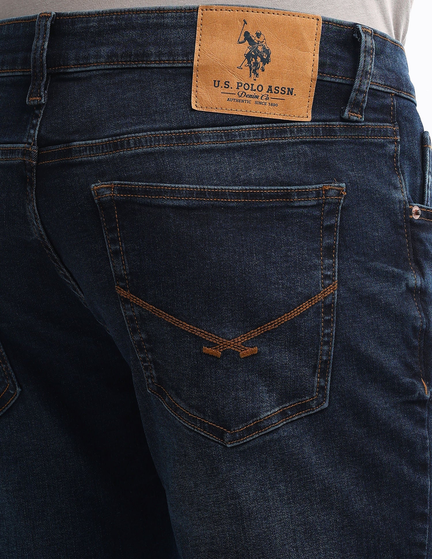 Brandon Slim Tapered Blue Jeans Blue - U.S. Polo Assn. India | Large