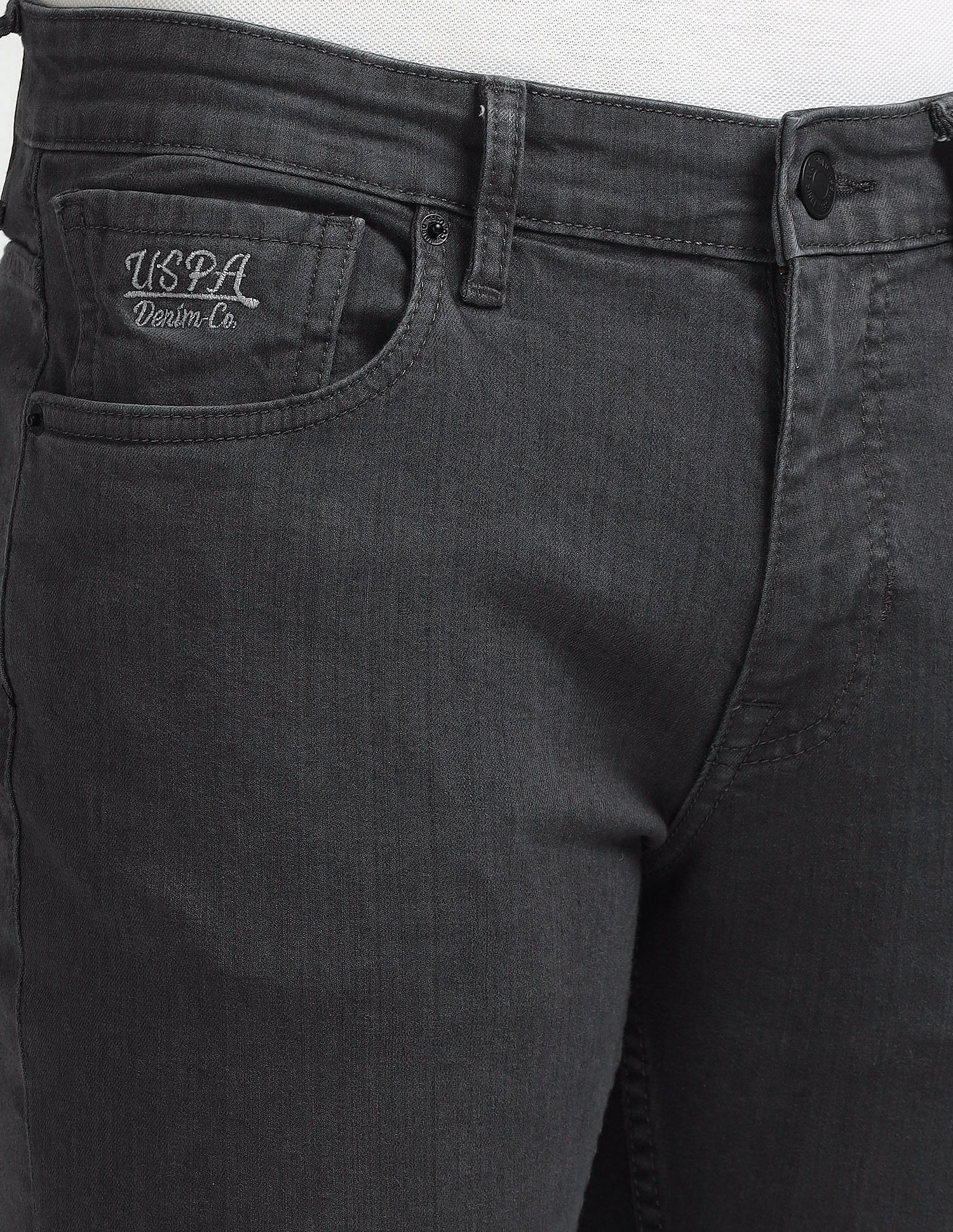 Brandon Slim Tapered Black Jeans Black - U.S. Polo Assn. India | Large