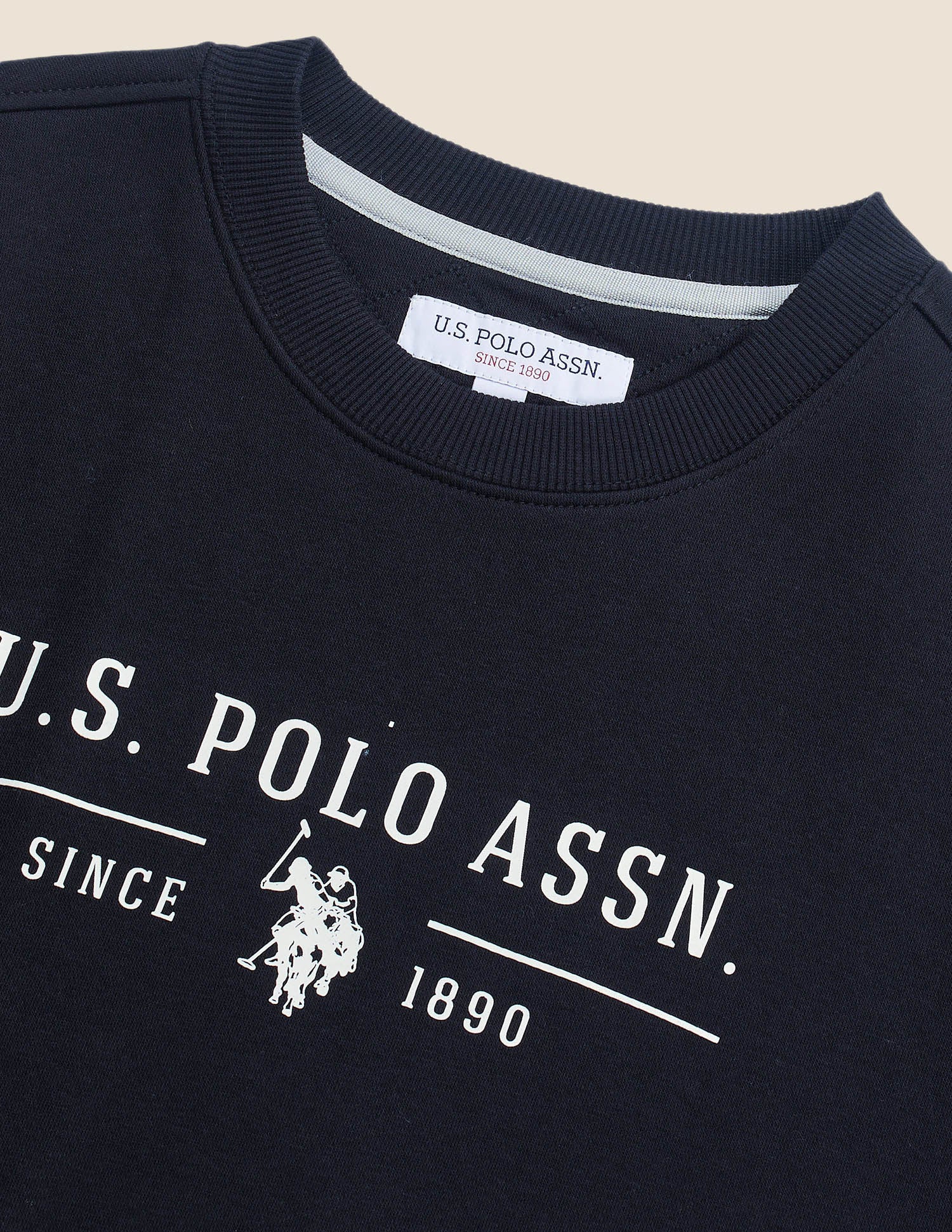 Brand Printed Regular Fit Sweatshirt Black - U.S. POLO ASSN. | Large