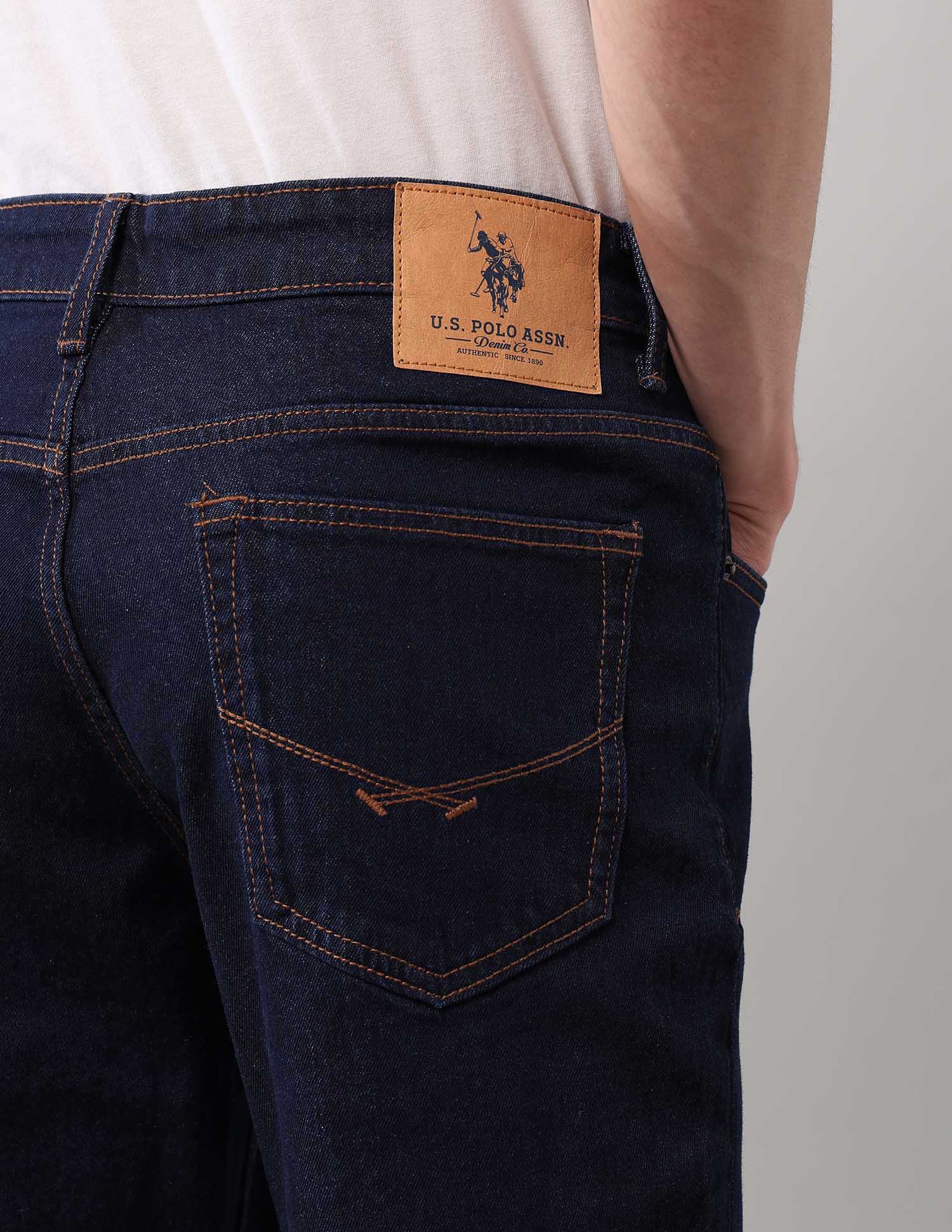 Brandon Slim Tapered Fit Blue Jeans Blue - U.S. Polo Assn. India | Large