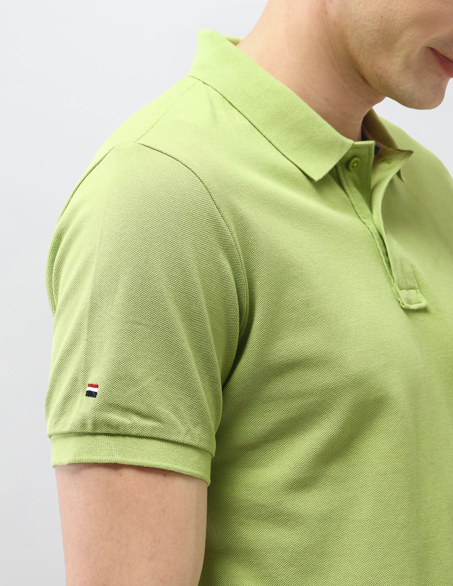 Solid Slim Fit Polo Shirt Green - U.S. Polo Assn. India | Large