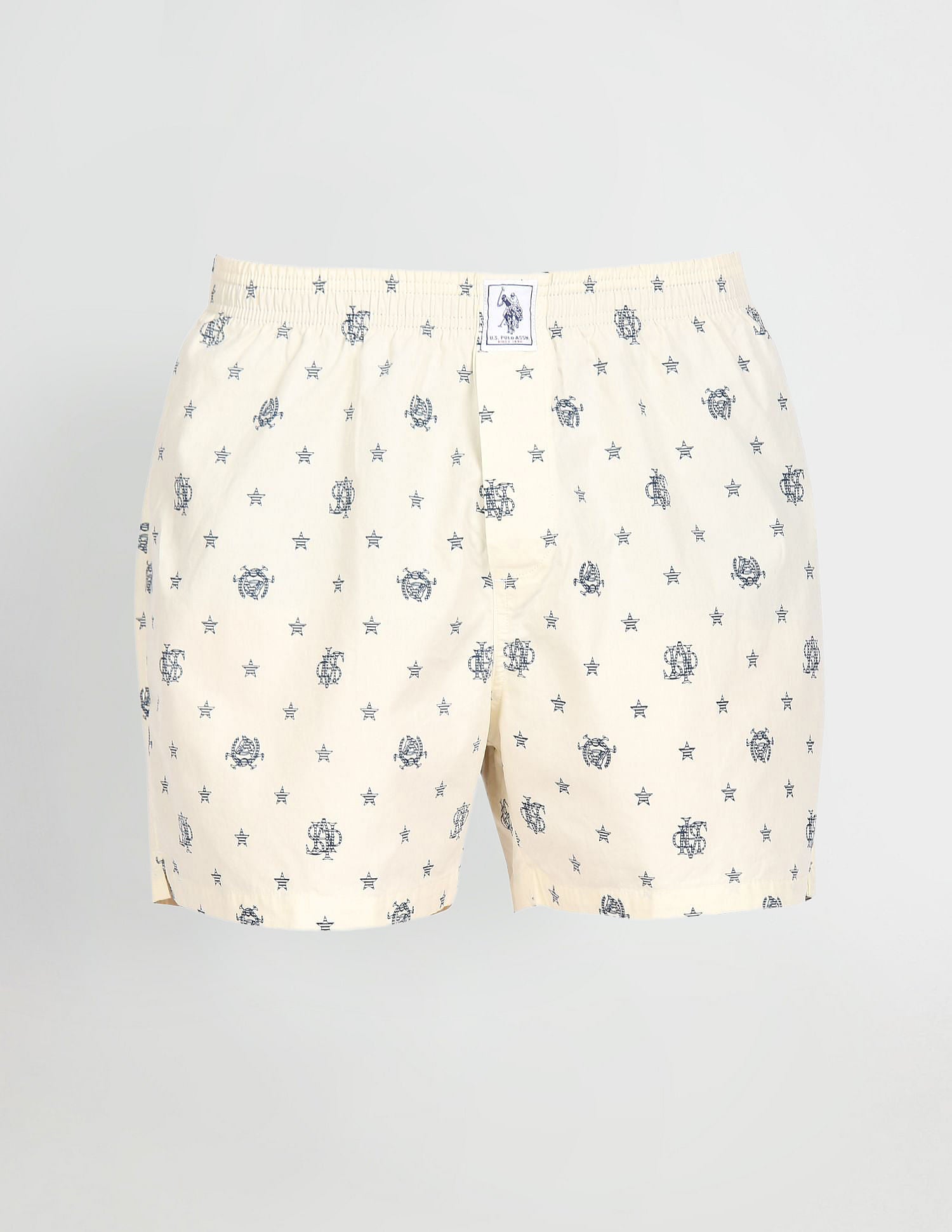 Graphic Print Cotton I657 Boxers - Pack Of 1 Beige - U.S. Polo Assn. India | Large